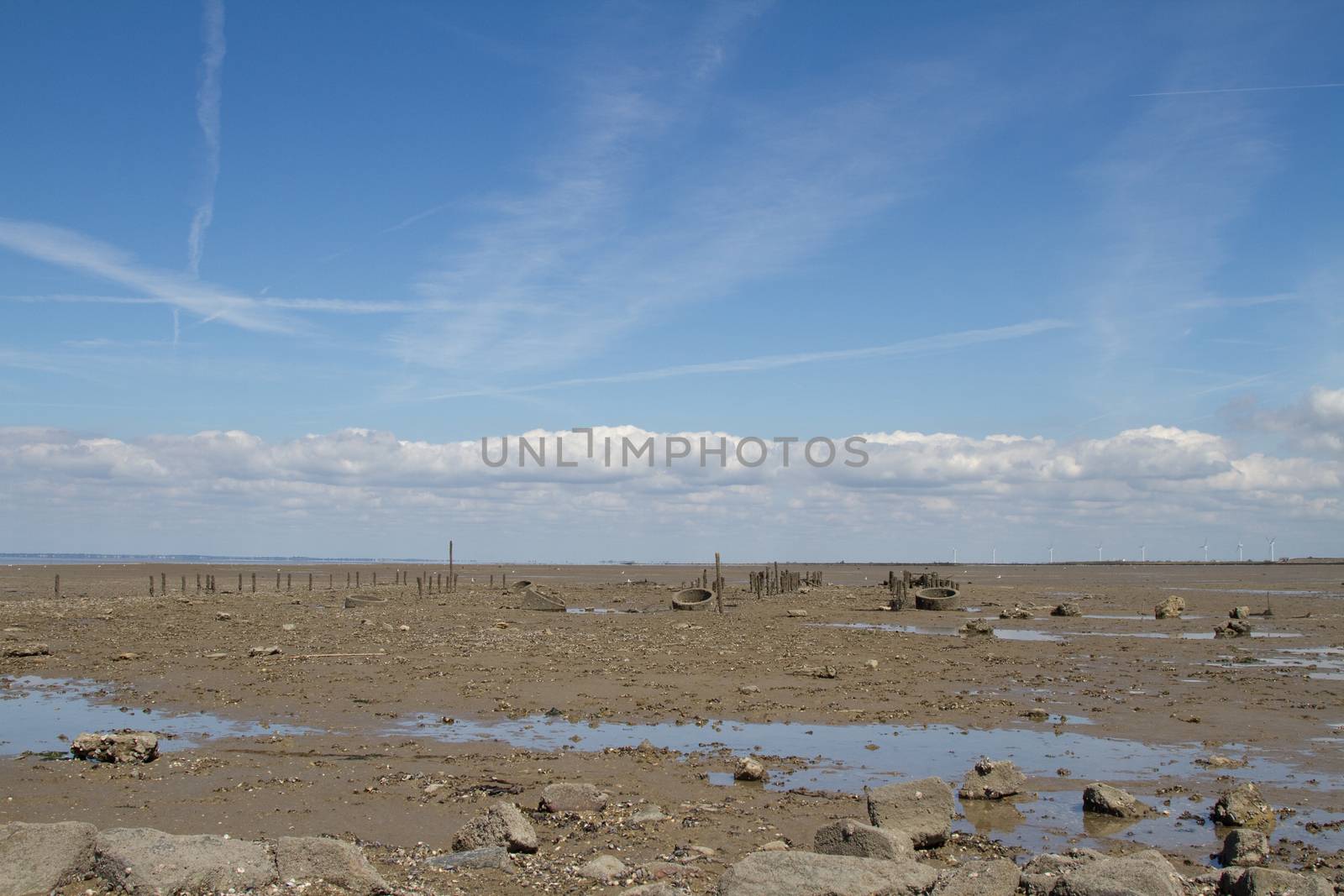 Flat Beach at Low Tide by samULvisuals
