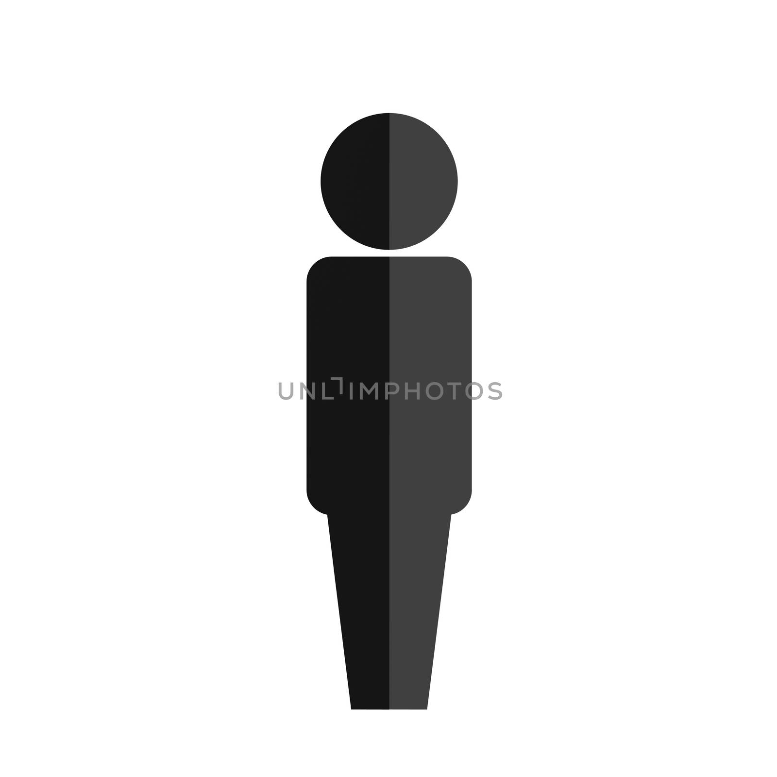 Man icon on white background. People, man, women, by praditlohhana