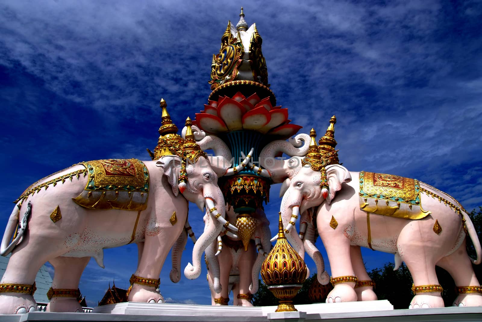 Pink Elephant statue near The Grand Palace
in Bangkok, Thailand. The palace has been the official residence of the Kings of Siam since 1782
