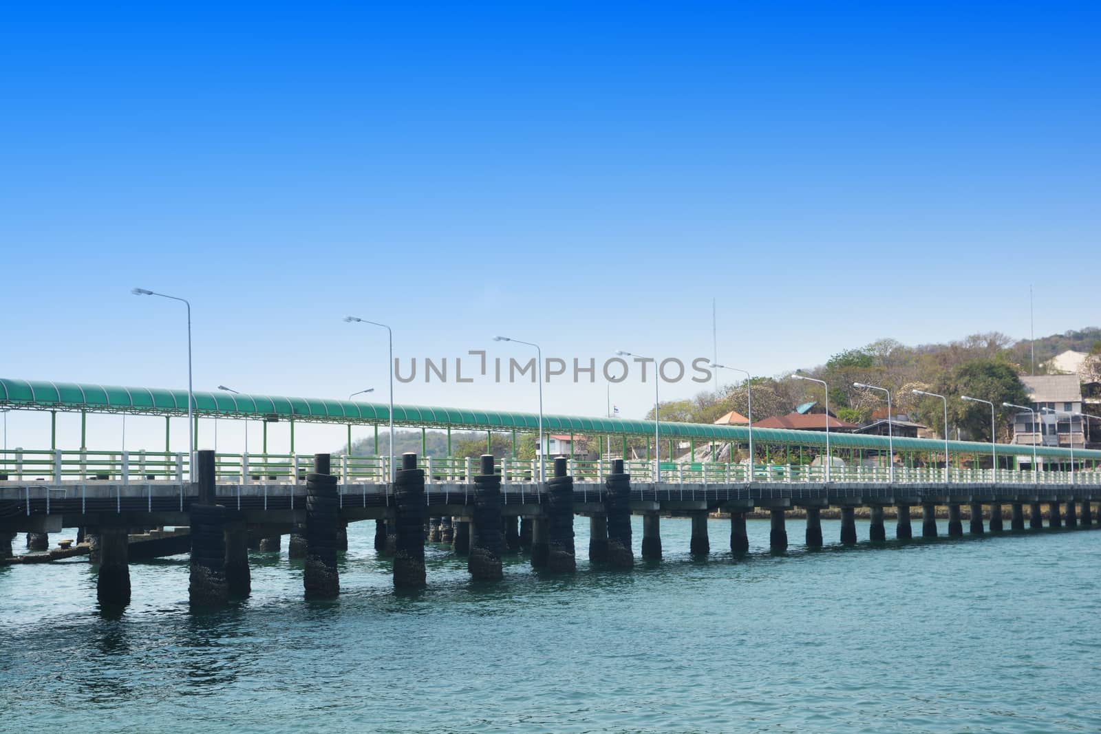 cement pier in Si Chang Island by ideation90