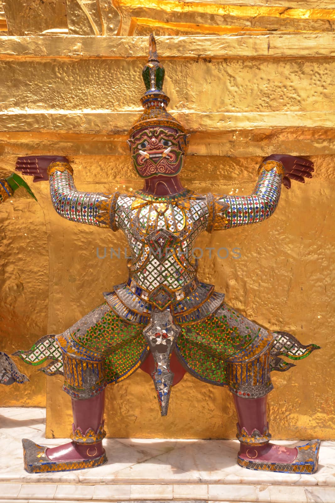 Statue of giant guardian  on Grand Palace