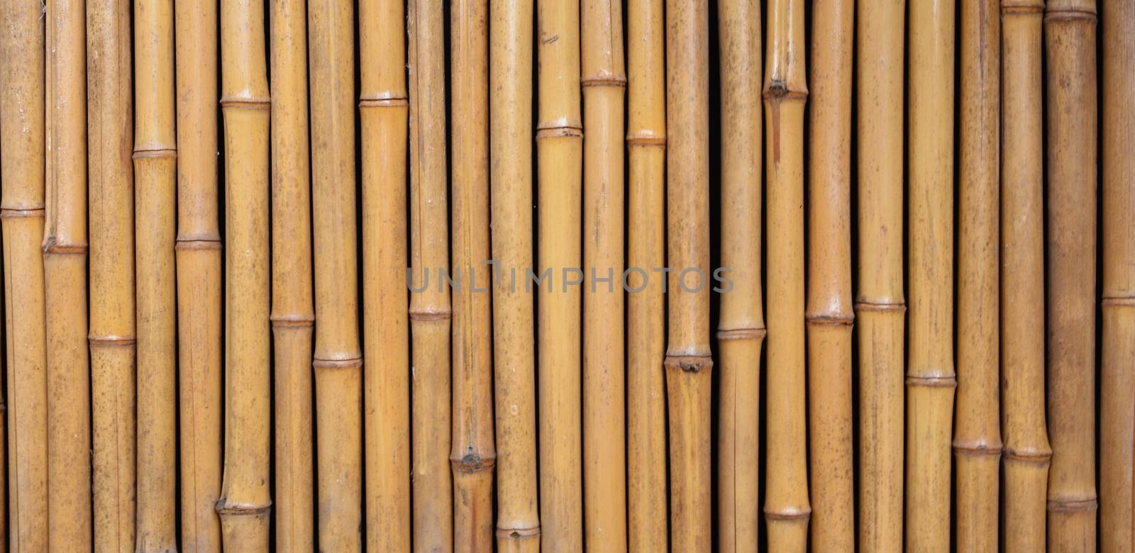 Thai style bamboo house wall panorama