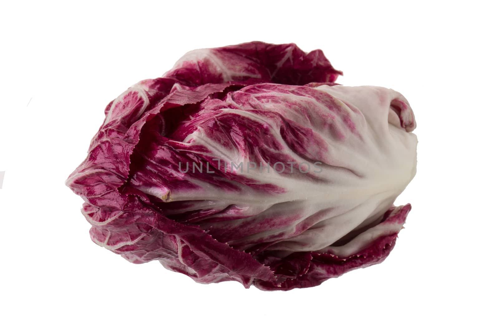 Radicchio, red salad isolated on white background.