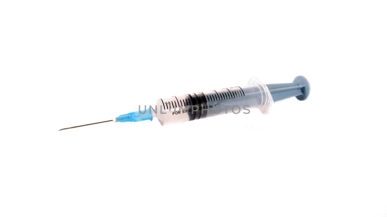 Injection Syringe on White Background by thefinalmiracle