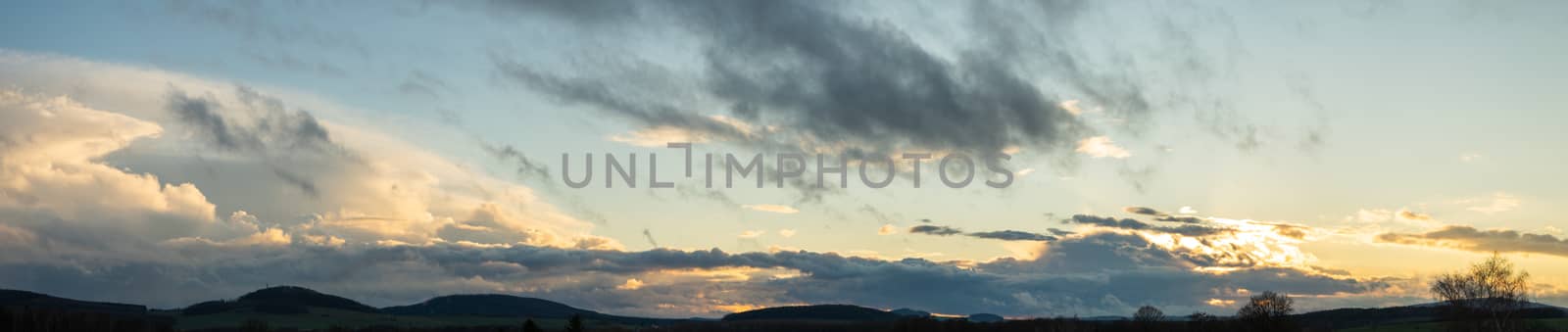 upper lusatian cloud scape panorama