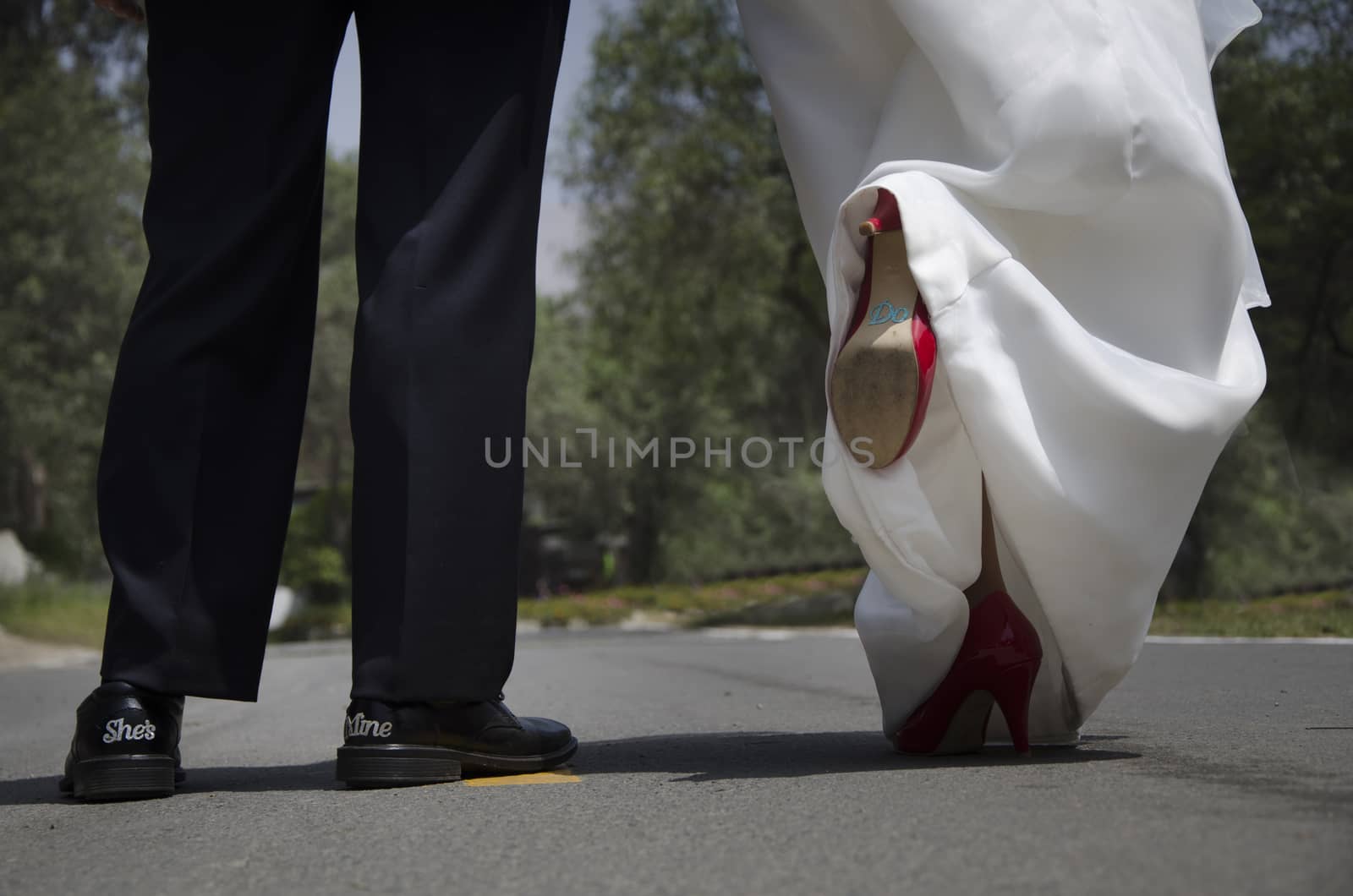 the newlyweds in photo session