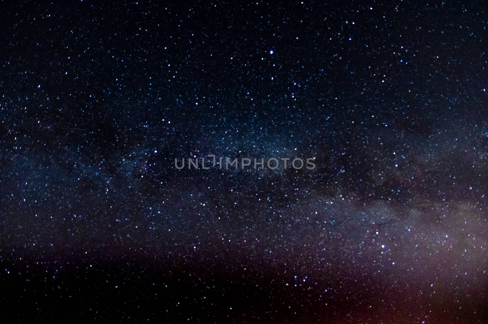 part of the milky way in European April sky