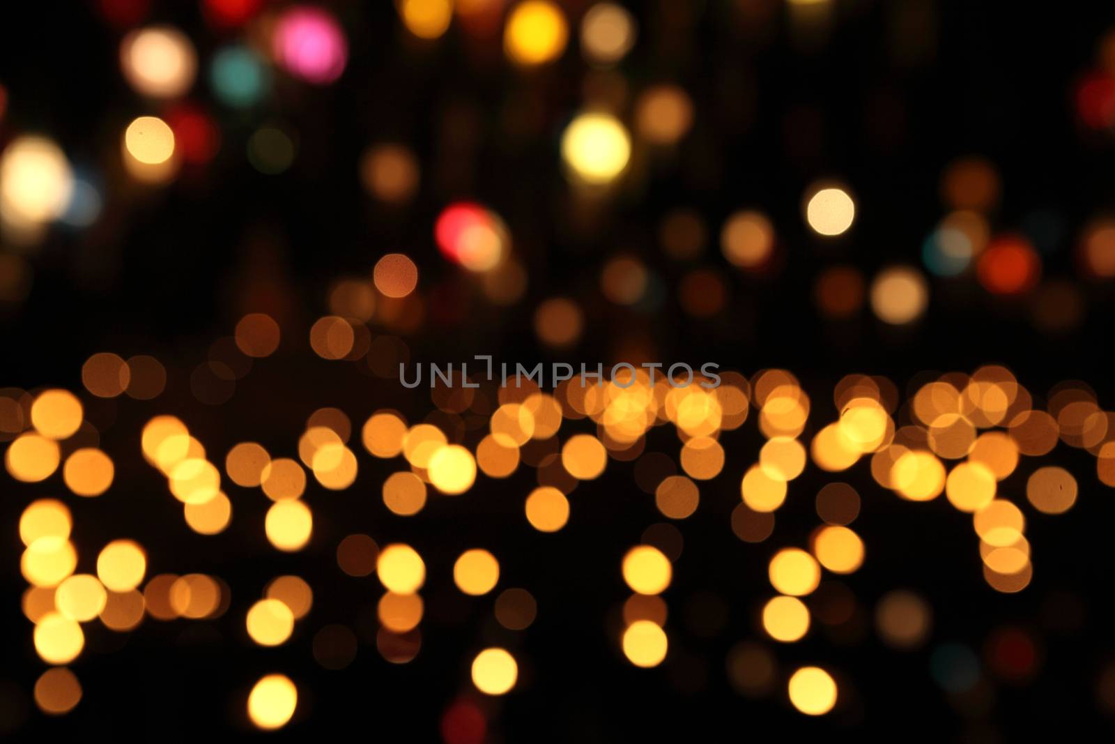 orange bokeh