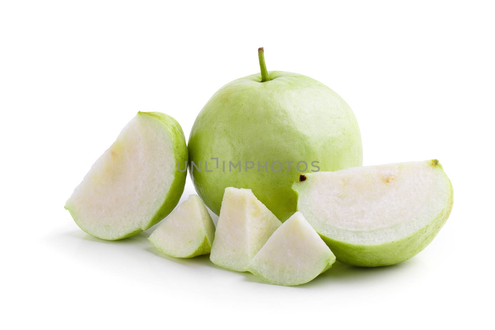 Guava fruit isolated on a white background.