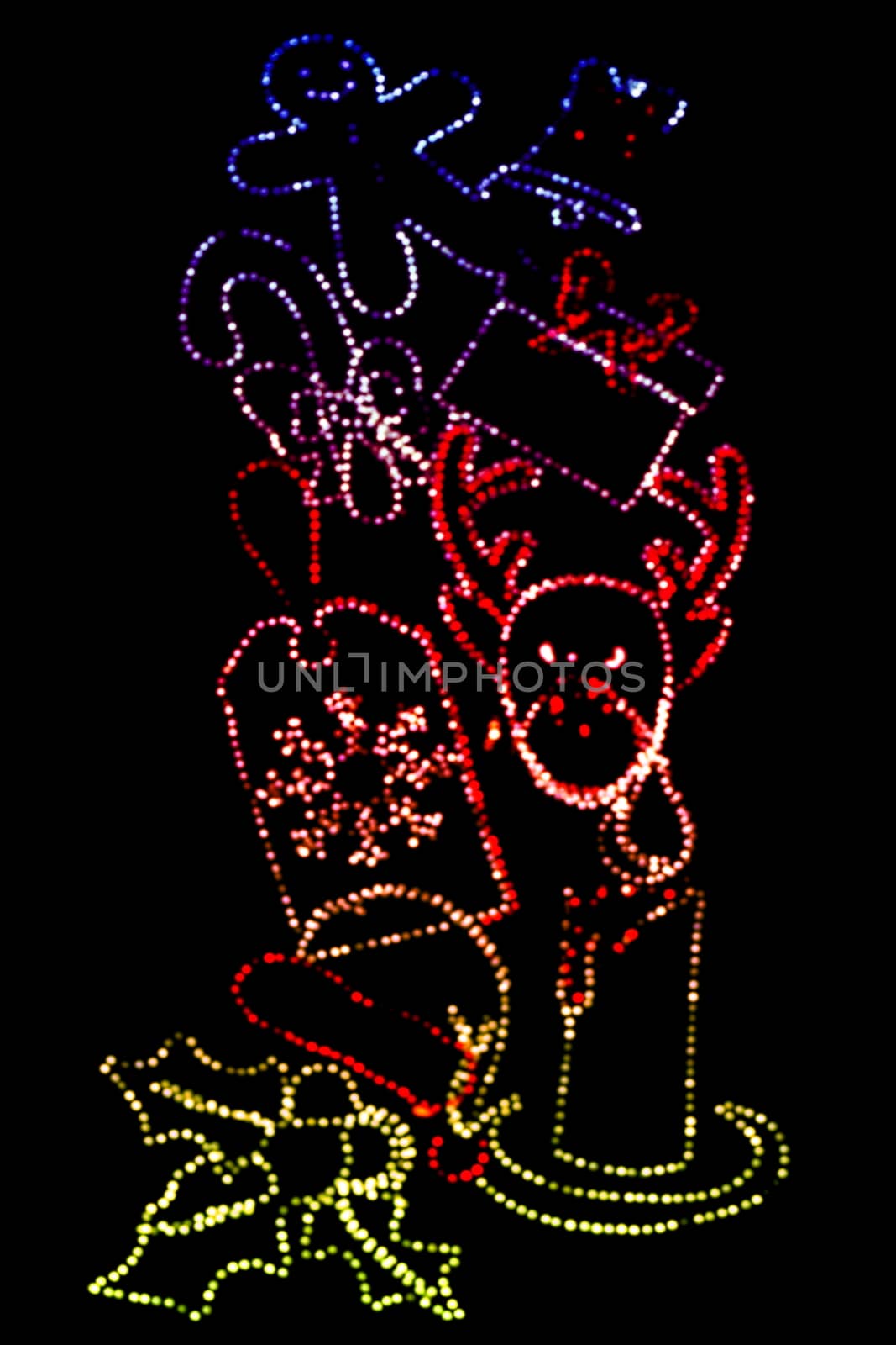 Blurred lighting defocused dot for decoration backdrop light glitter merry christmas and Happy new year by cgdeaw