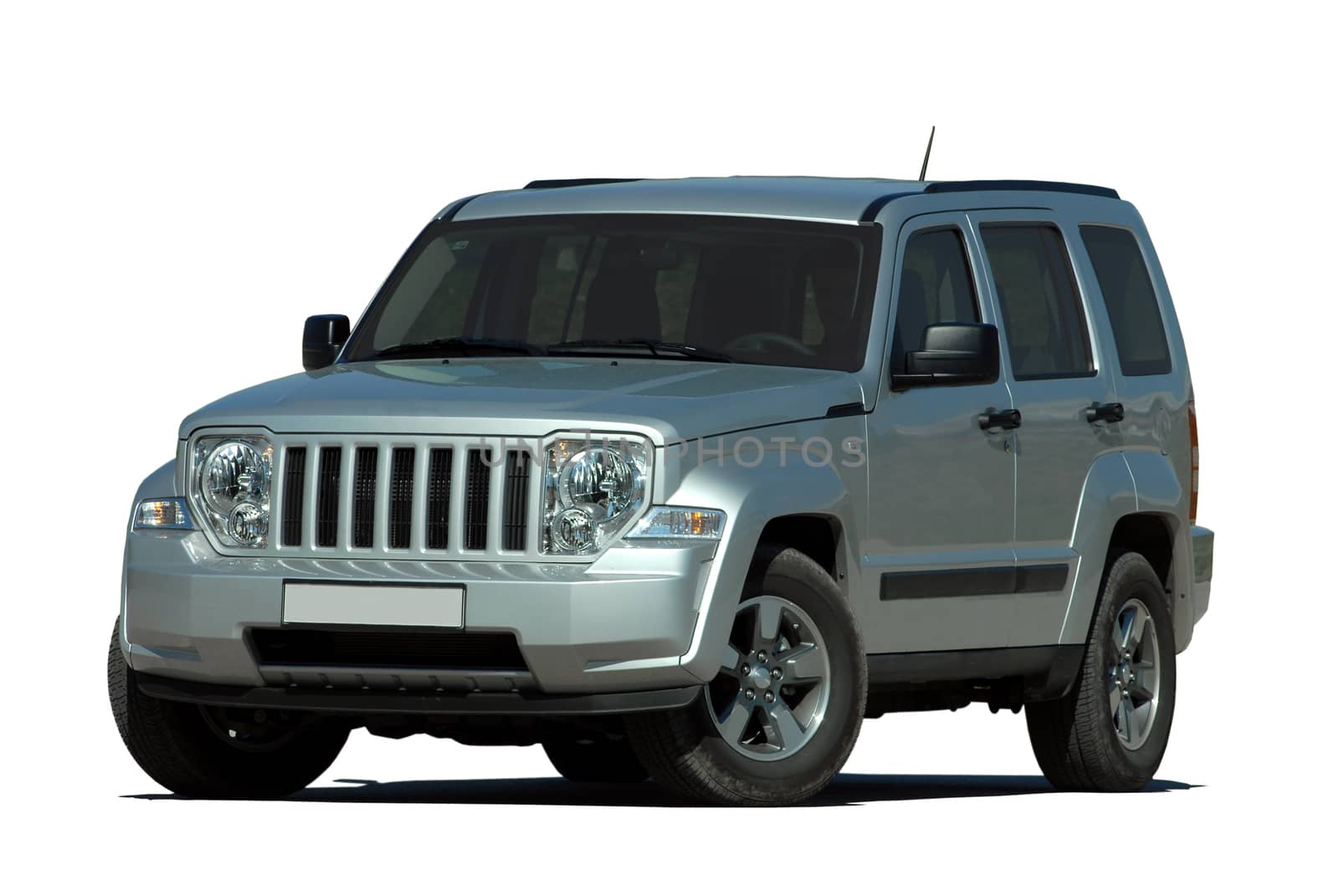 SUV on a white background