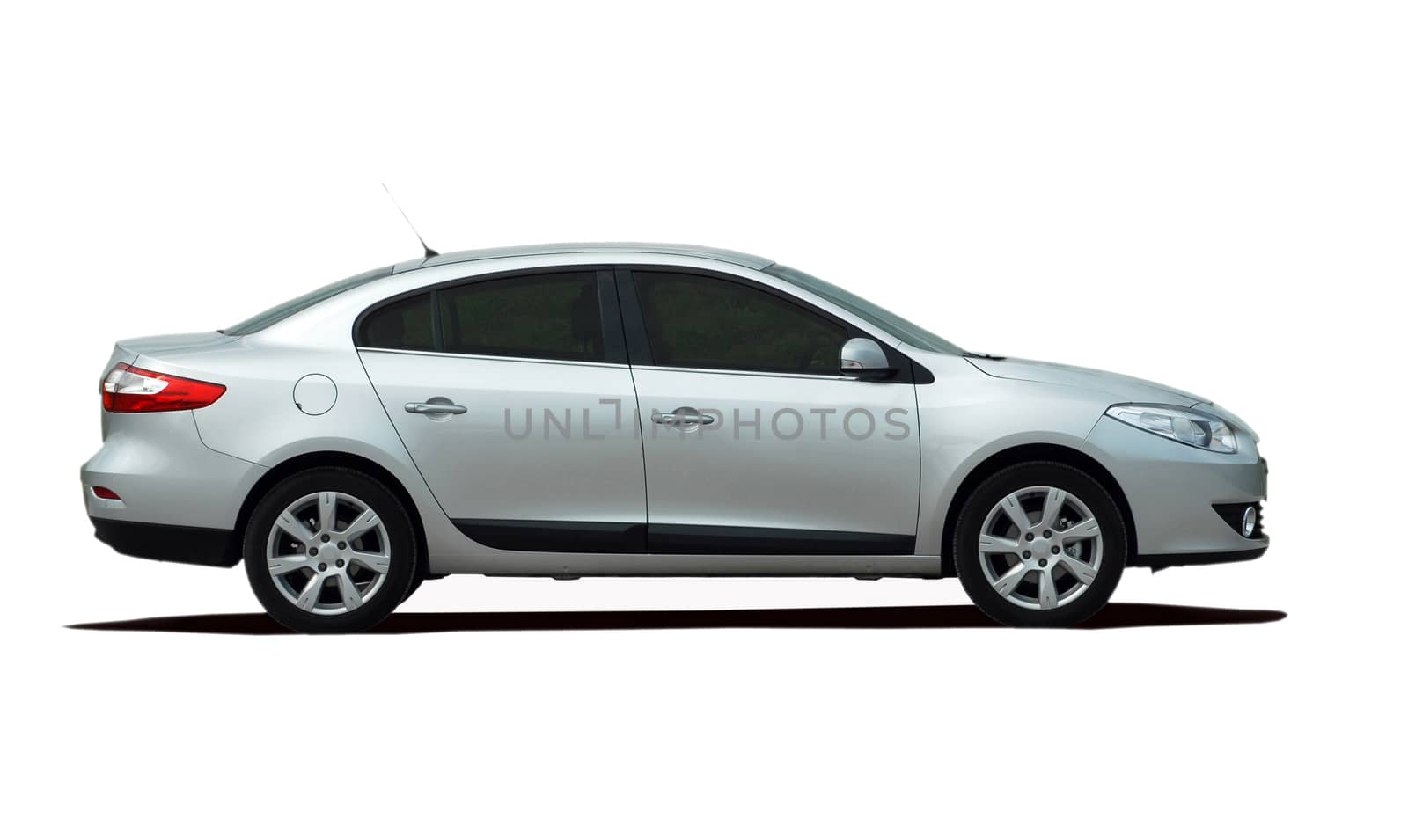 white car on white background