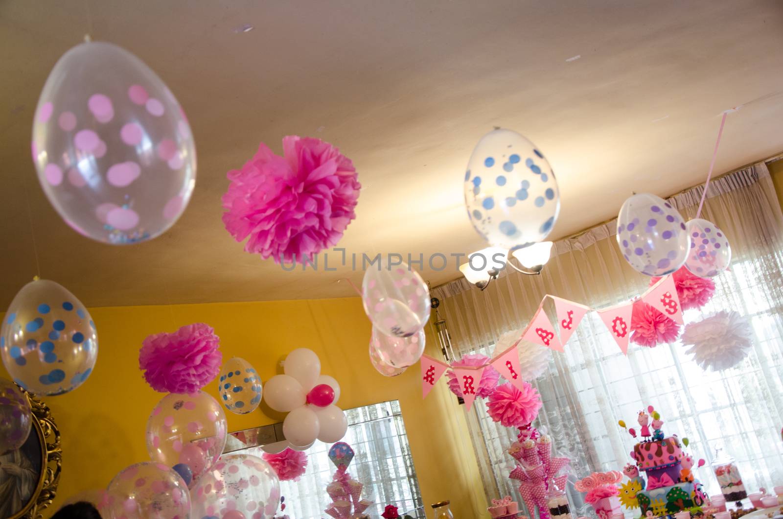 Balloons part of children's party decoration