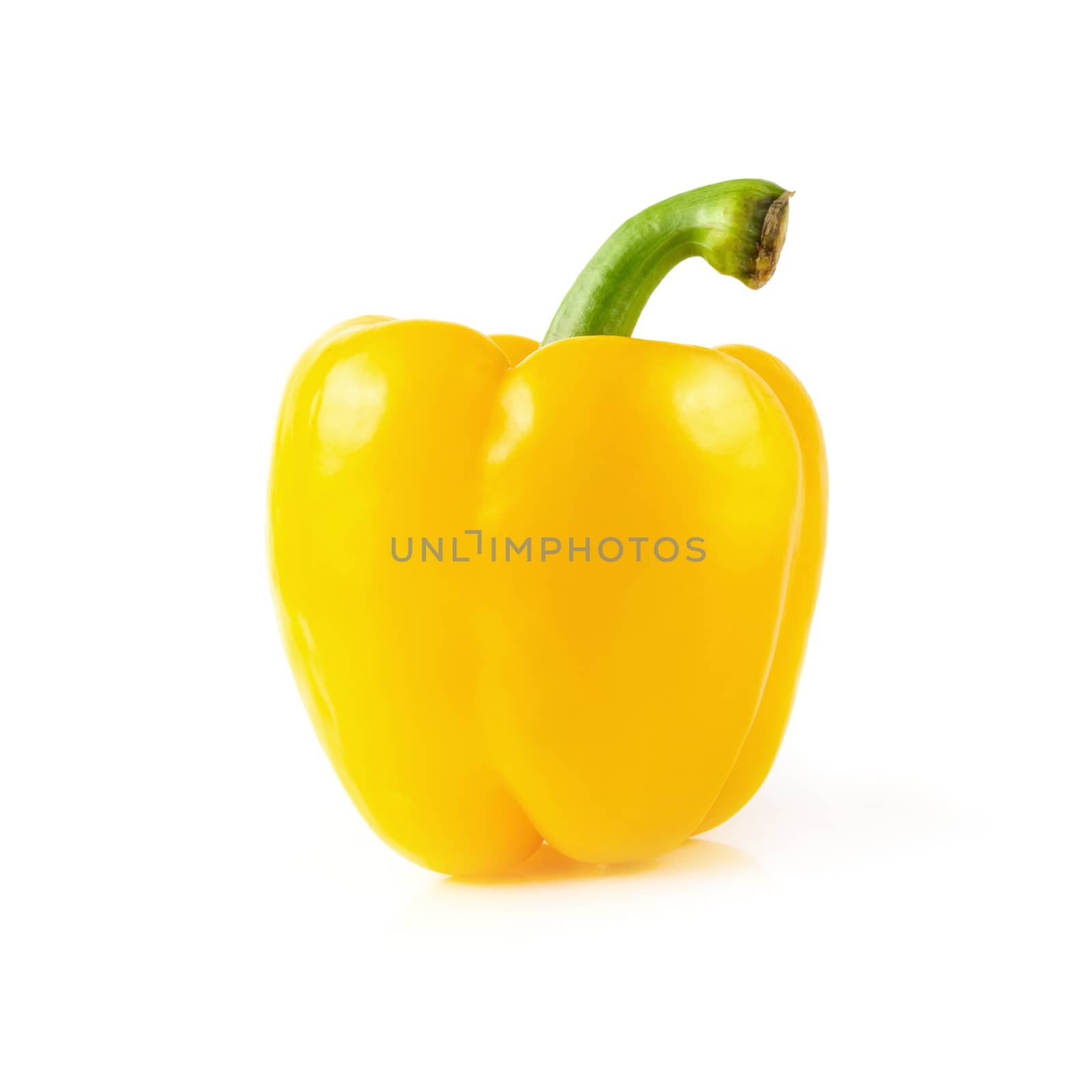 sweet yellow pepper isolated over white background by kaiskynet