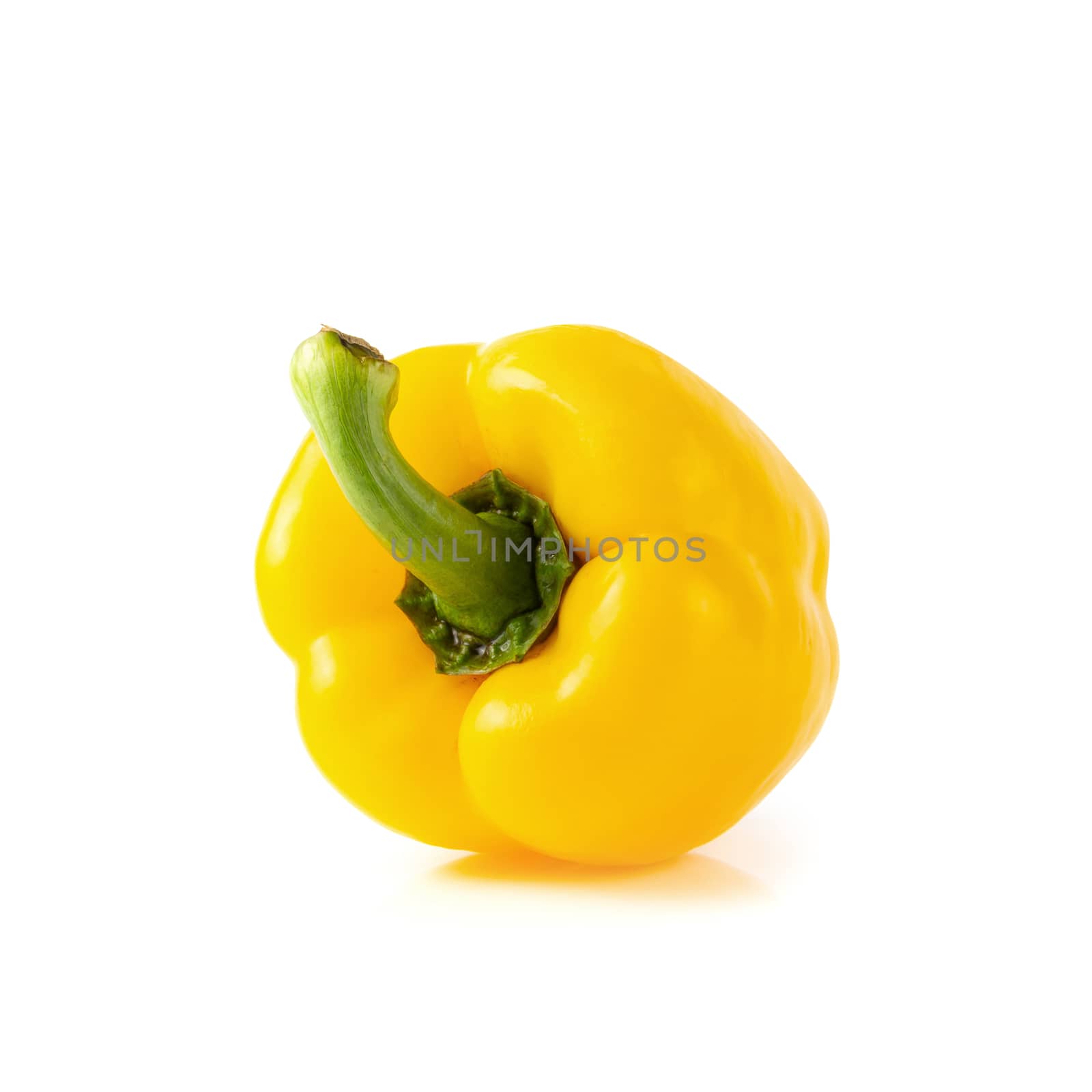 sweet yellow pepper isolated over white background by kaiskynet