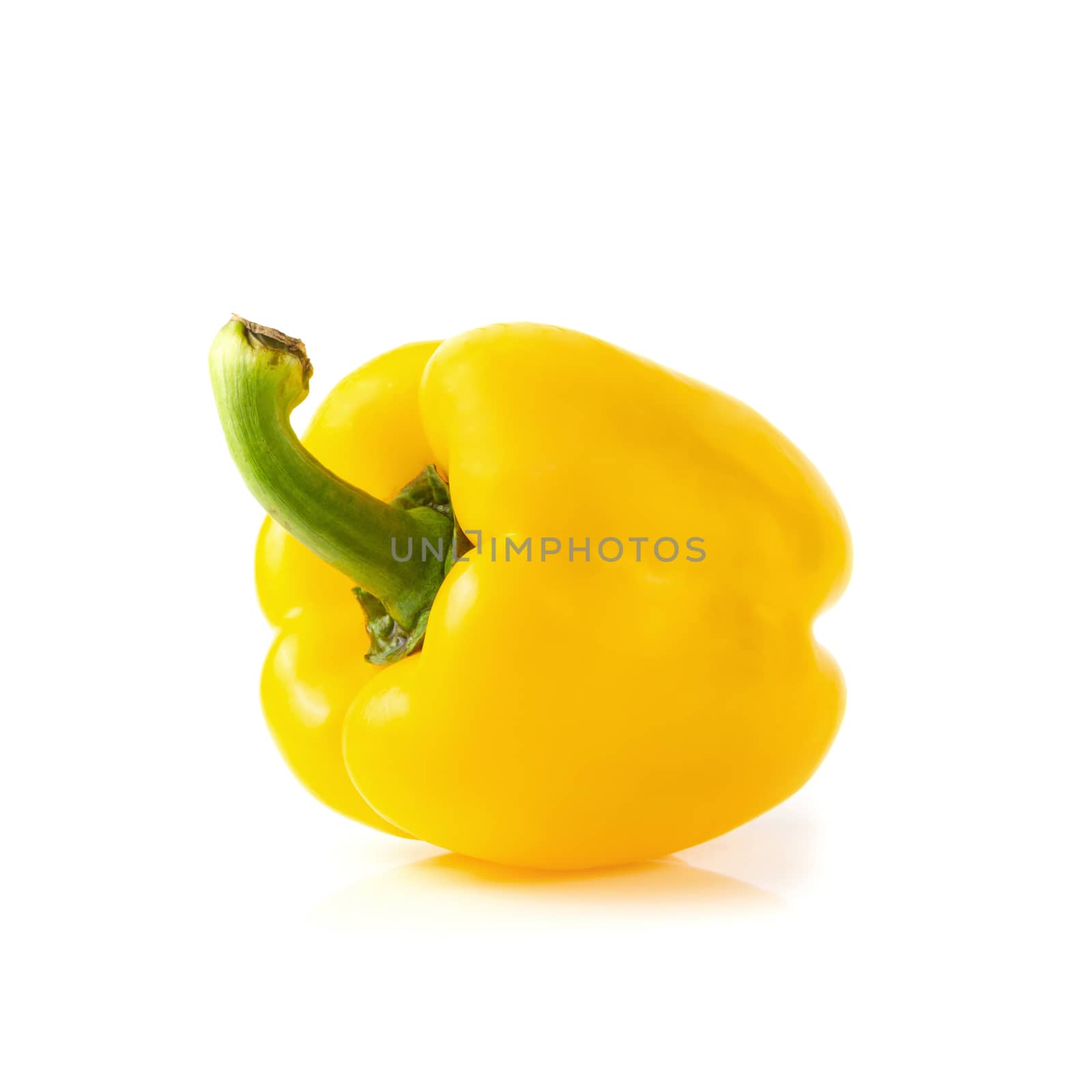 sweet yellow pepper isolated on white background