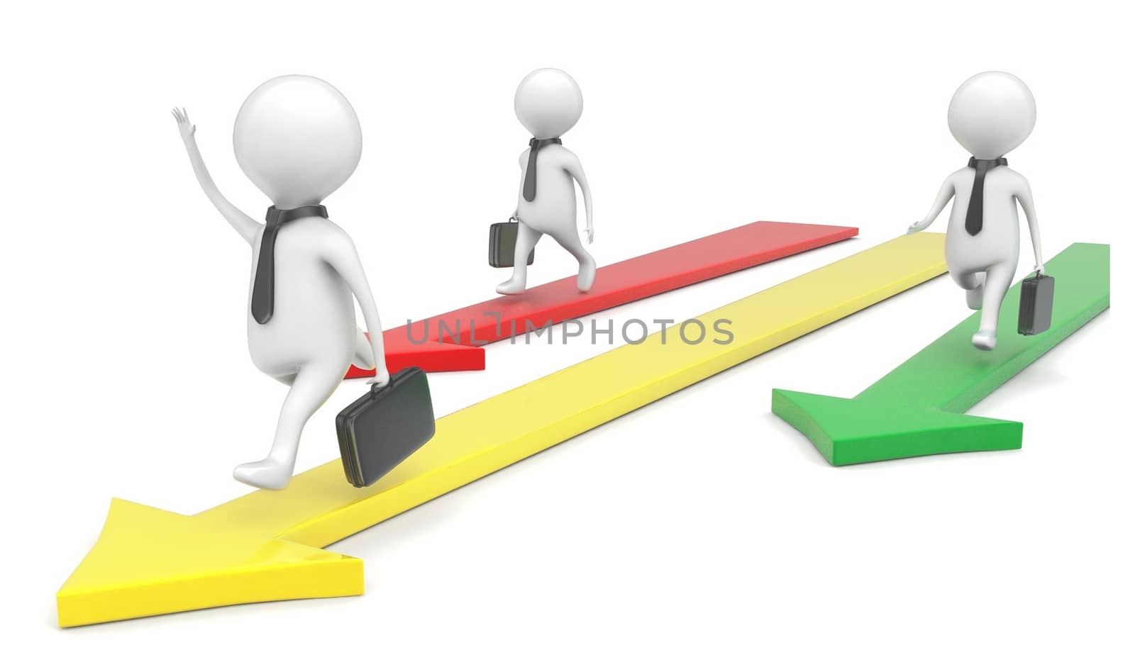 3d man holding a megaphone in hands concept in white isolated background - 3d rendering , side angle view