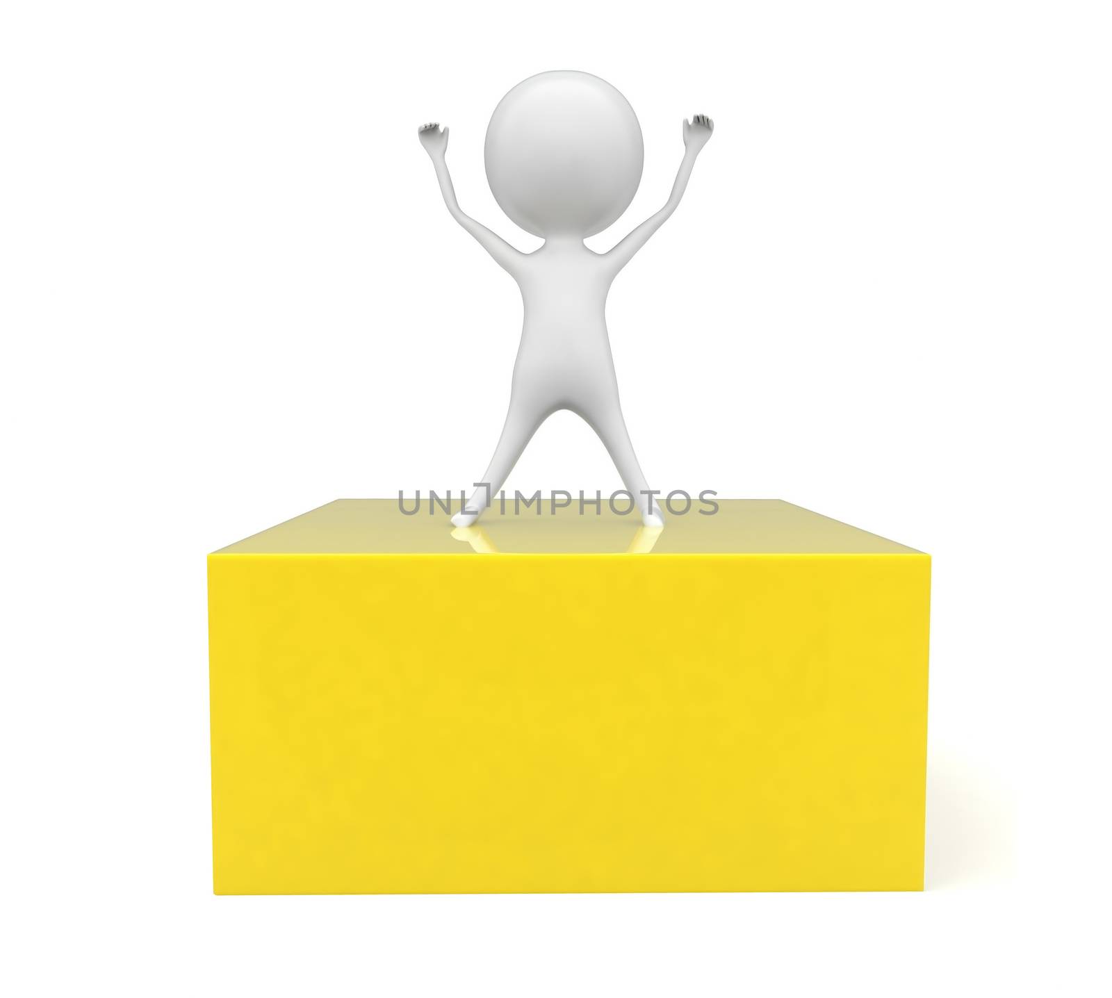 3d question mark character conceptin white isolated background - 3d rendering , front angle view
