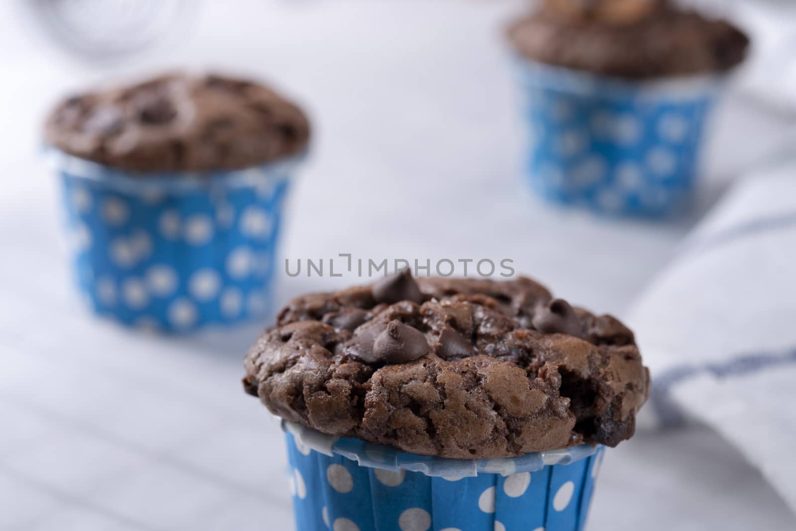 Delicious Mother's day Homemade chocolate cupcakes on Cooling Rack.