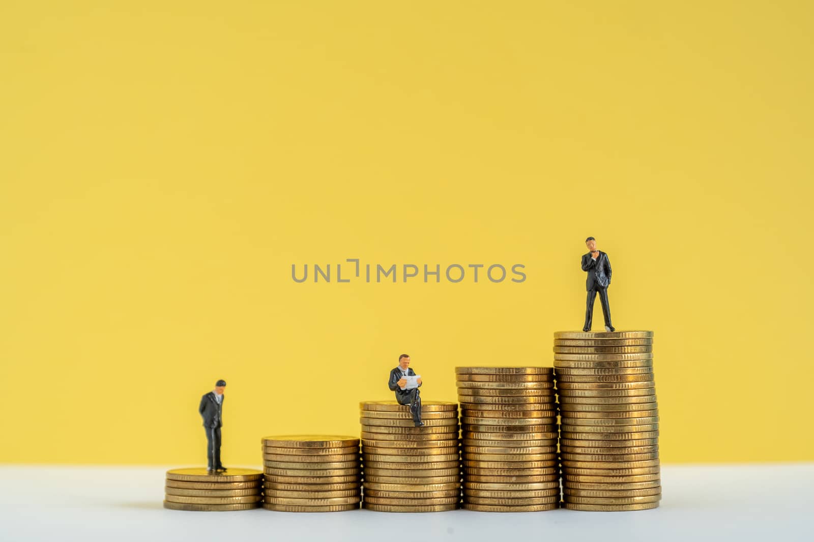 miniture of business model thinking about Investment strategy. by Toefotostock