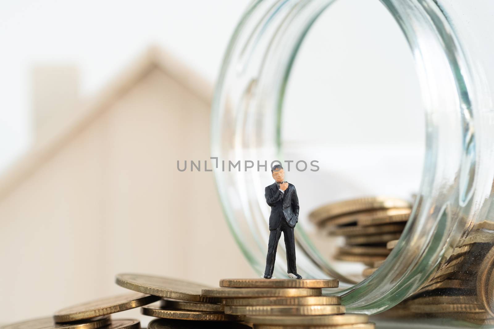 miniature of business model thinking about Investment strategy by Toefotostock