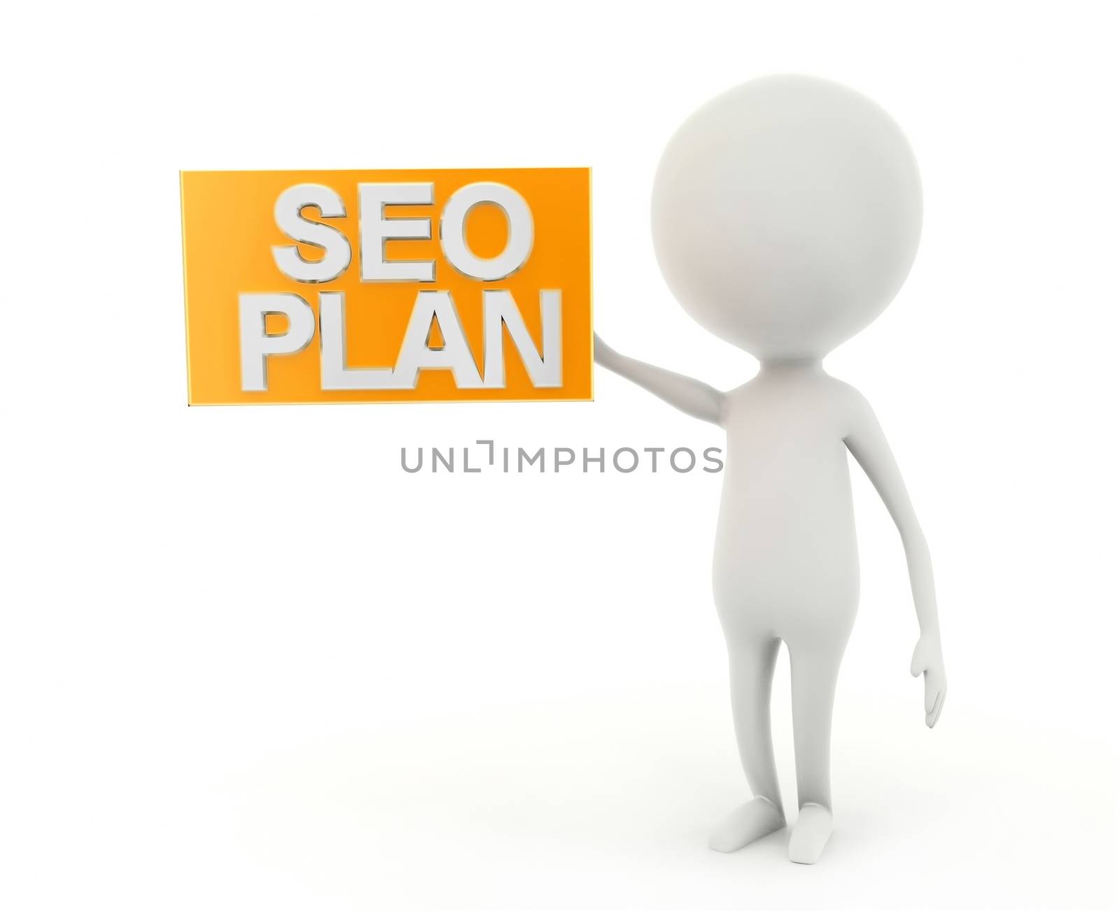 3d man SEO plan concept by qualityrender