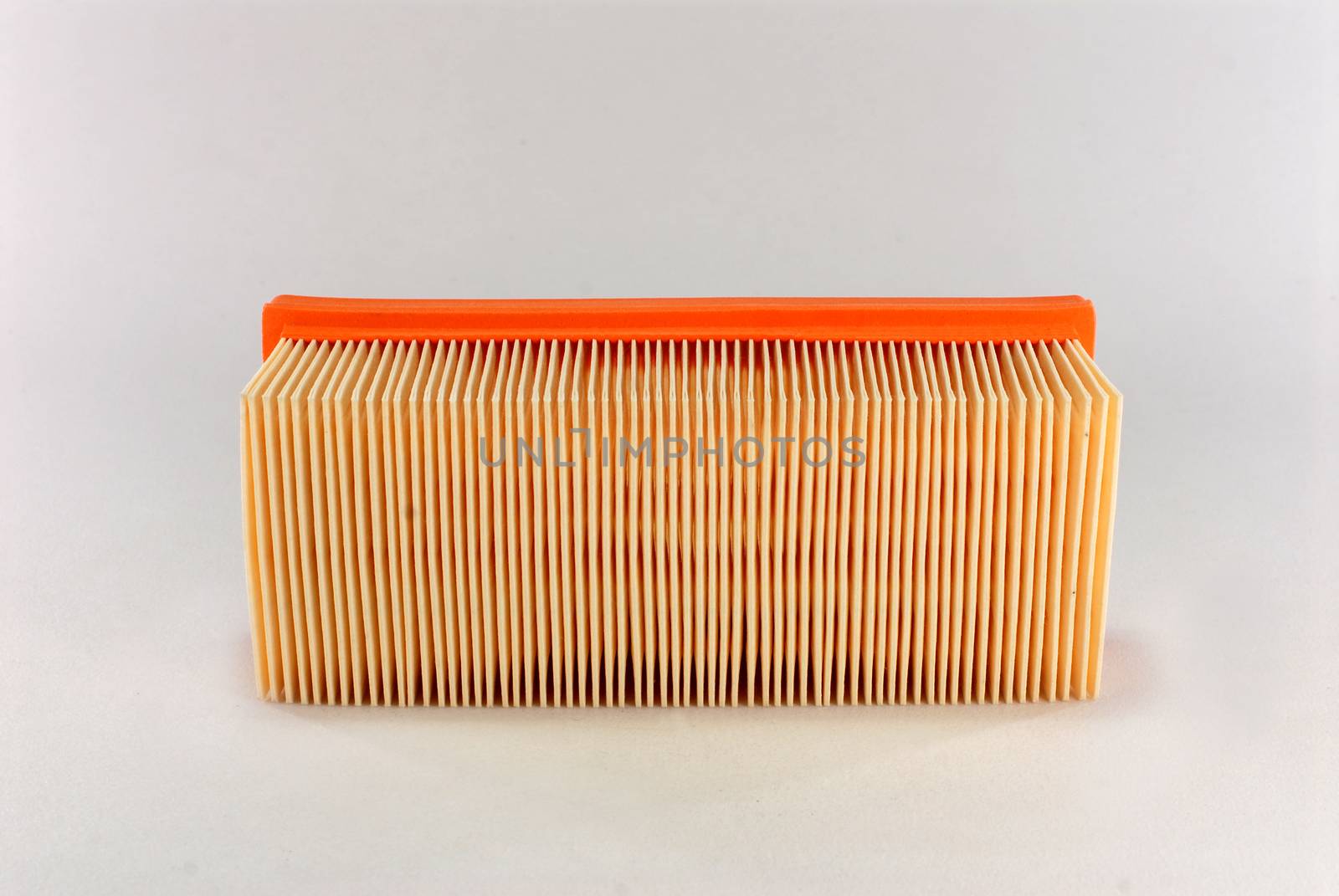 Car air filter isolated on white background