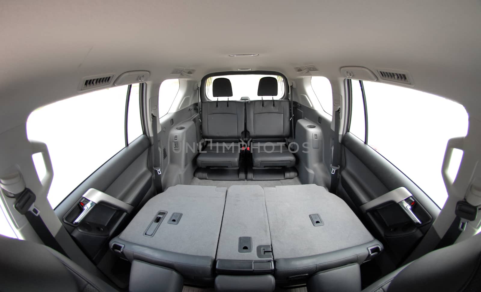 The rear seats in the SUV