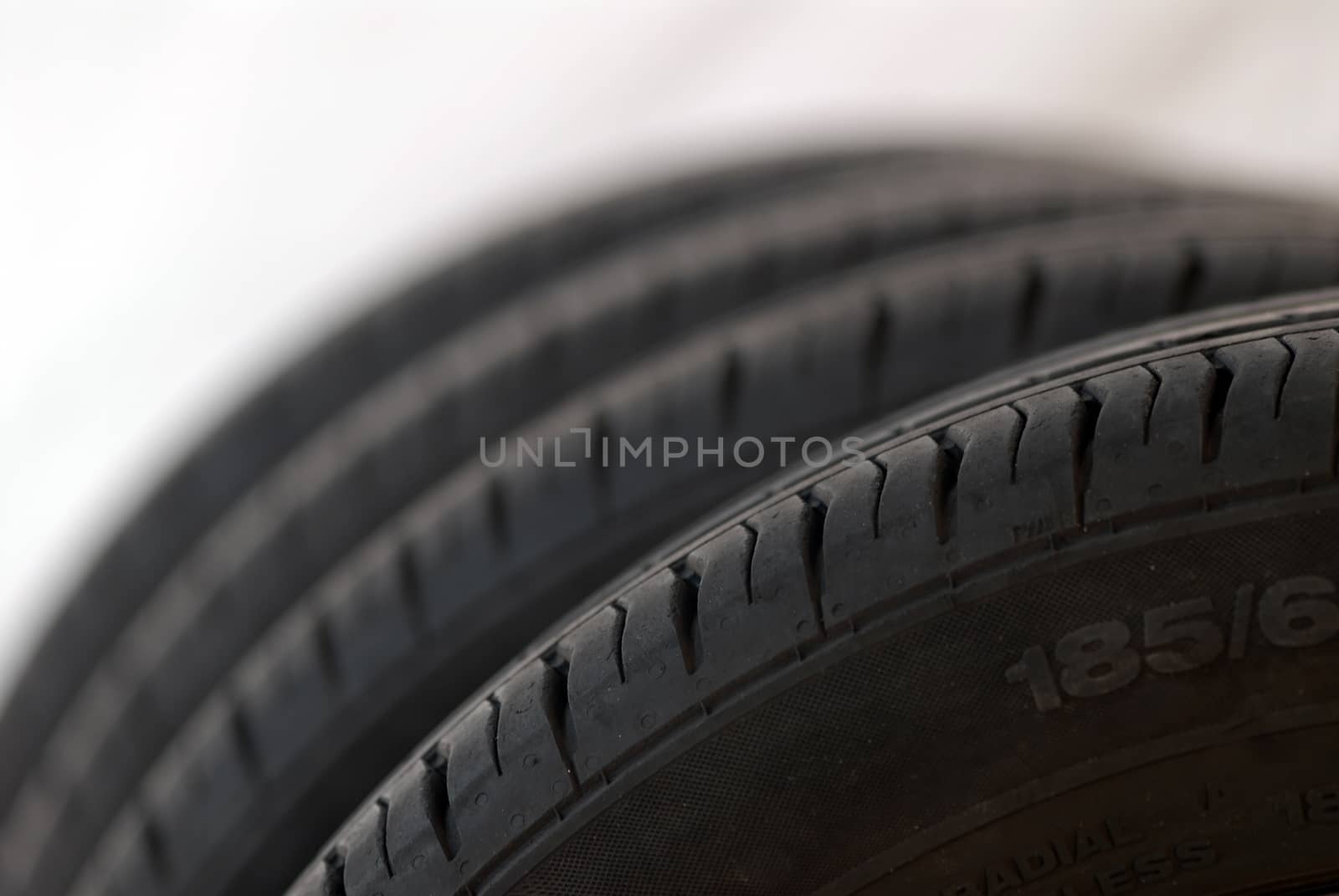 summer tires isolated on white background