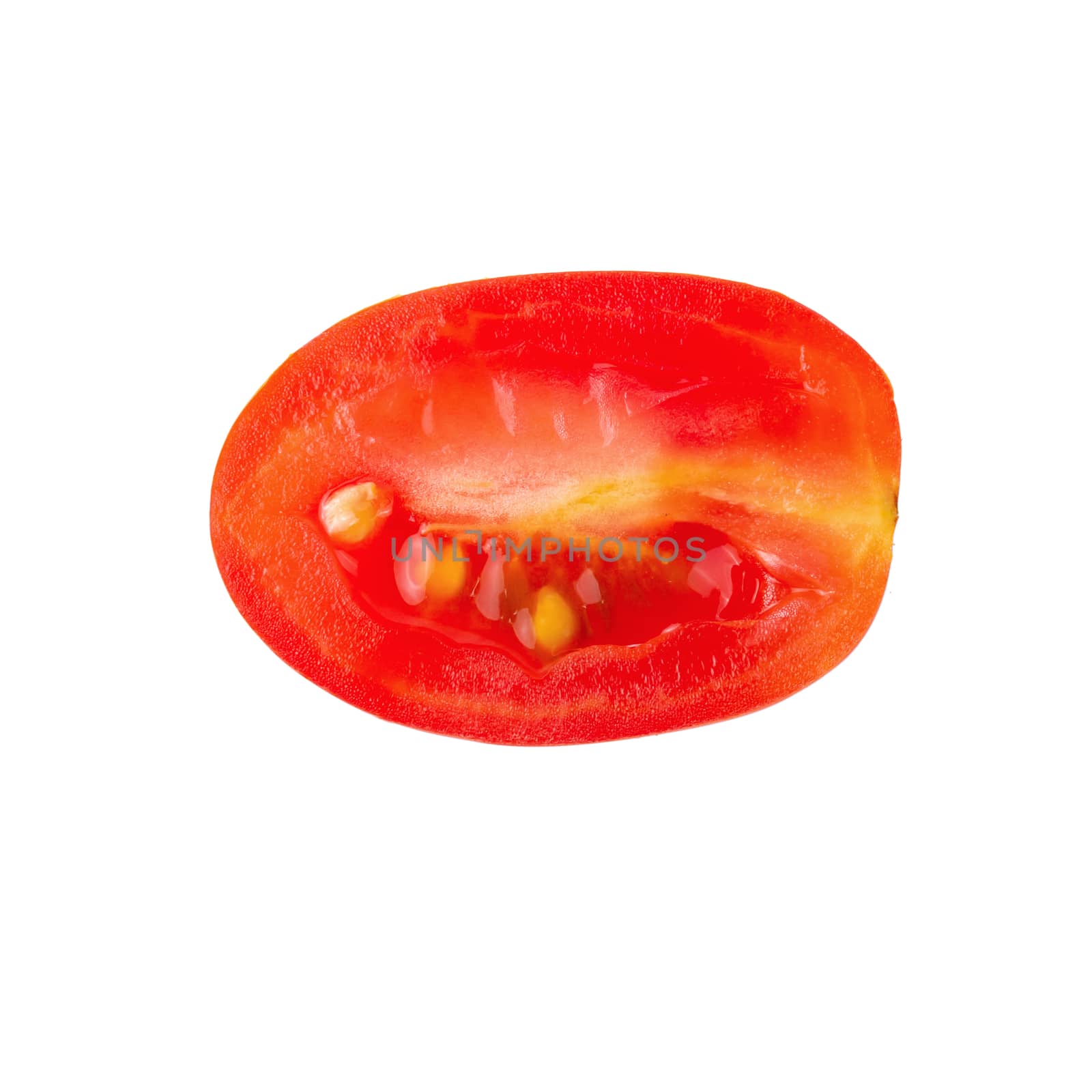 Red ripe tomatoes isolated on a white background