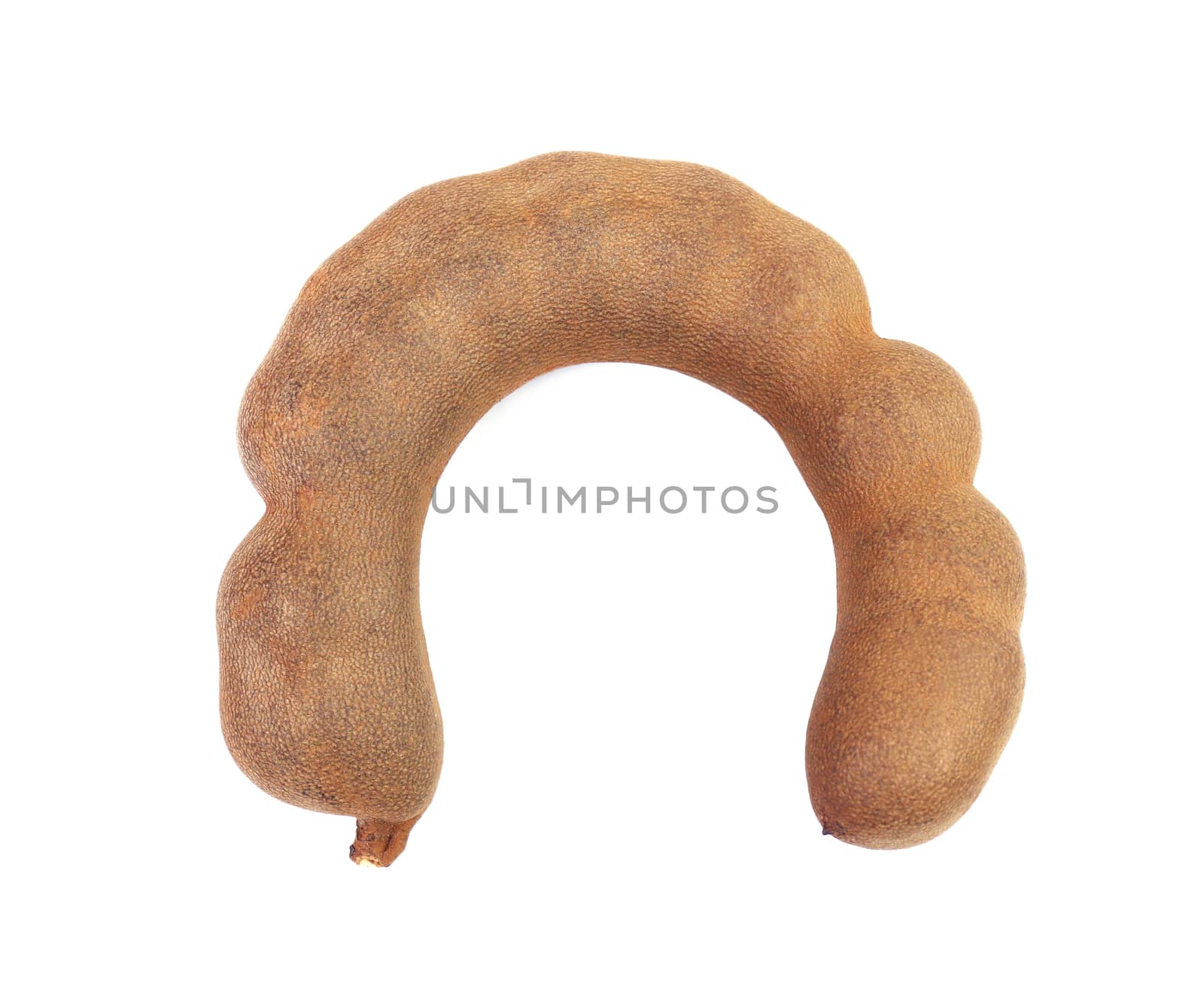 tamarind, sweet tamarind, brown tamarind isolated on white background