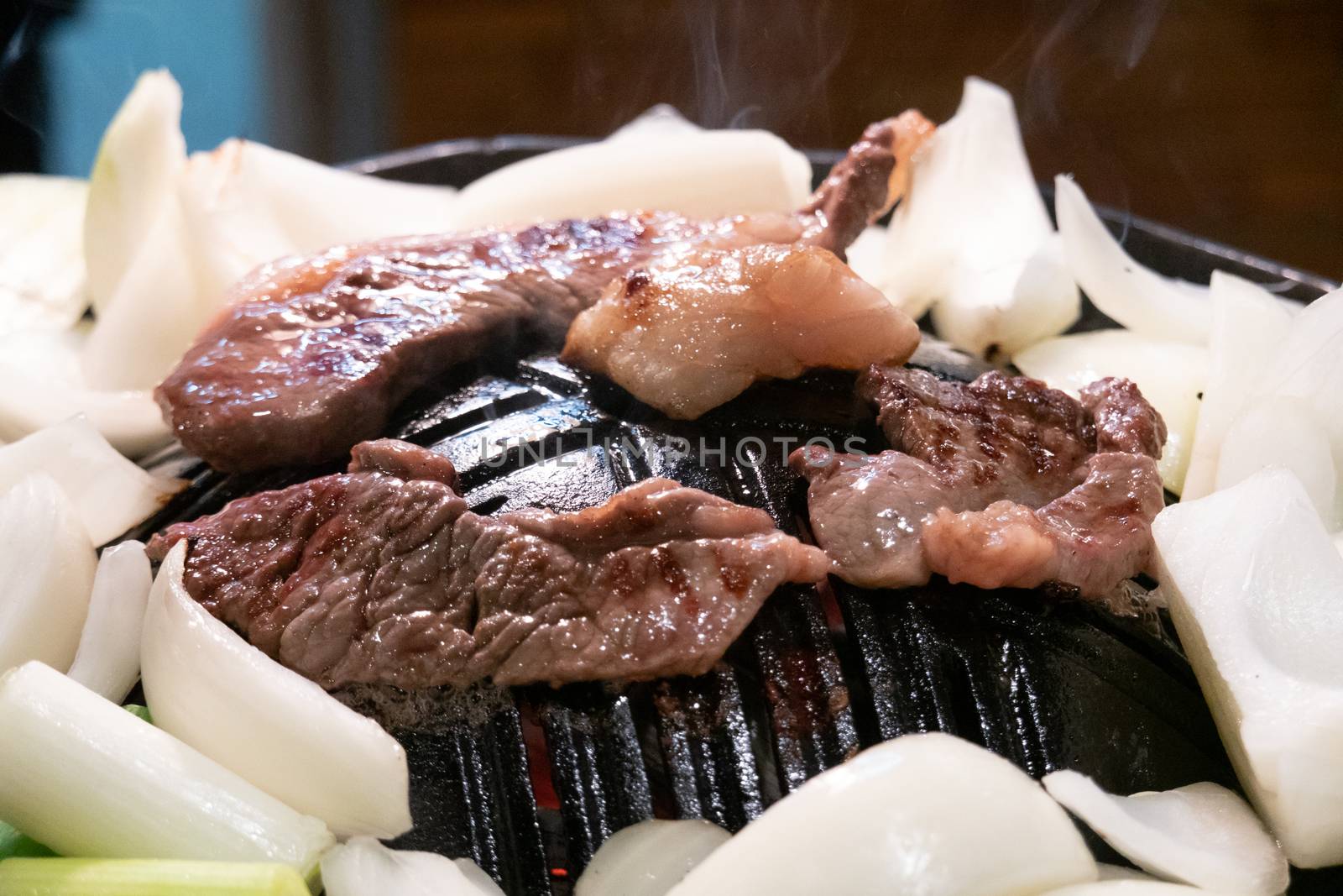 Japanese Sheep meat cuisine "Genghis Khan (Jingisukan)" local cuisine in Hokkaido.