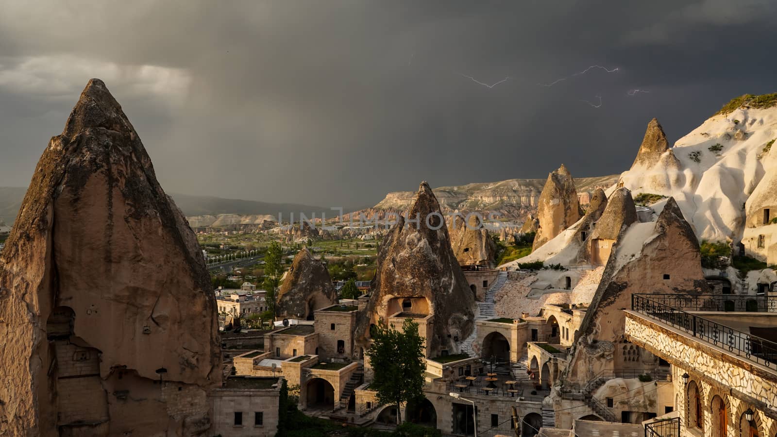 Landscape in Goreme, Cappadocia, Turkey.