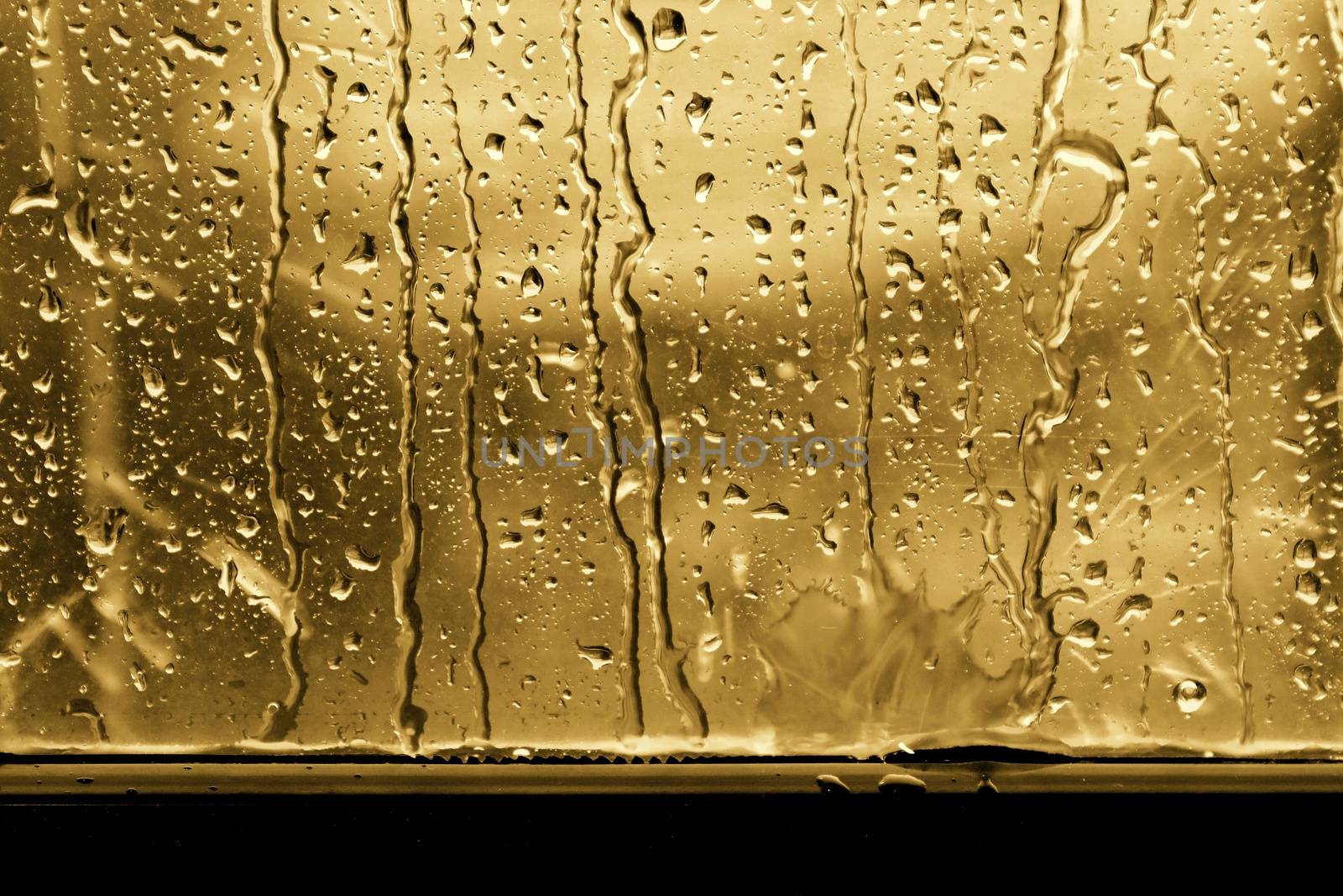 rain, raindrop on window glass fresh for background