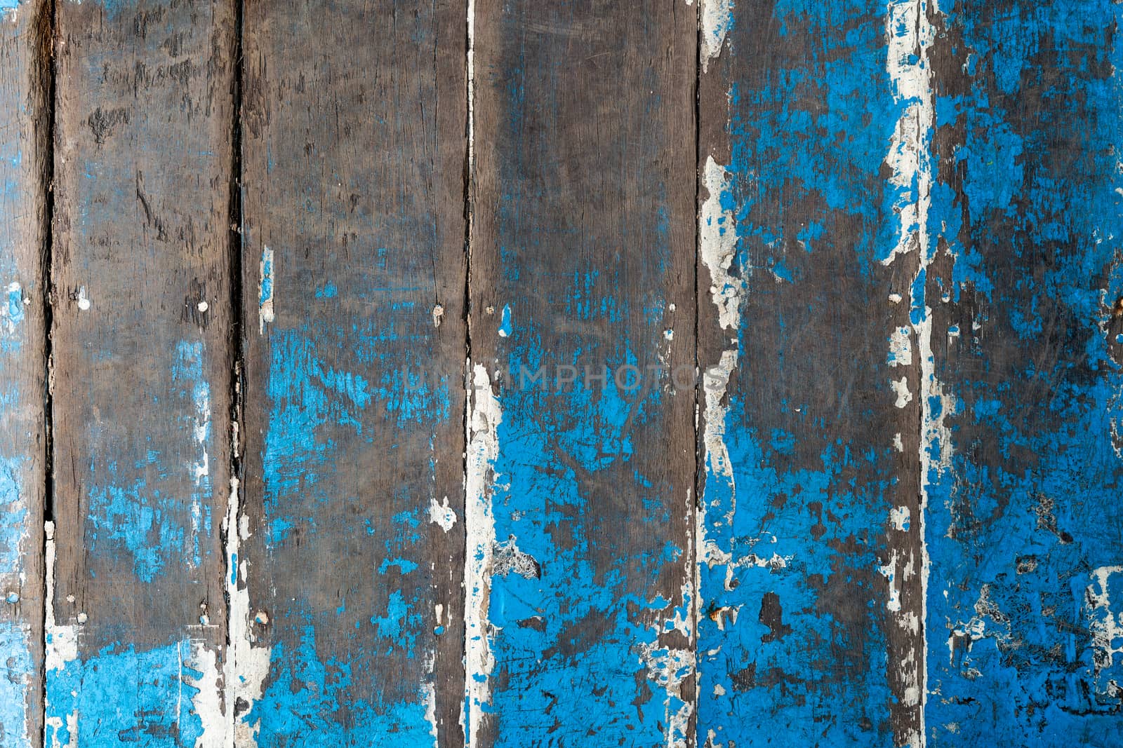 Old wood painted in blue, texture or background