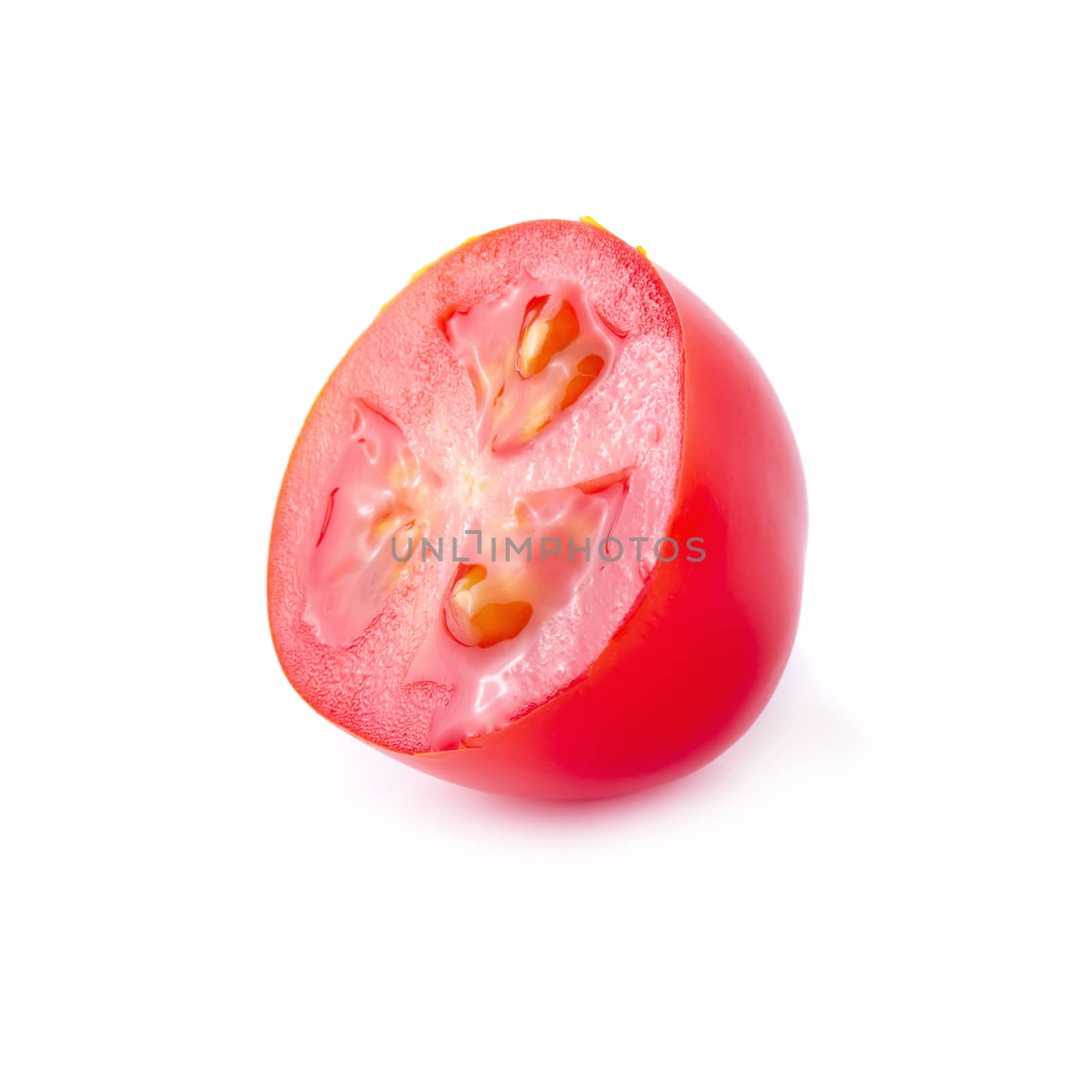 Red ripe tomatoes isolated on a white background