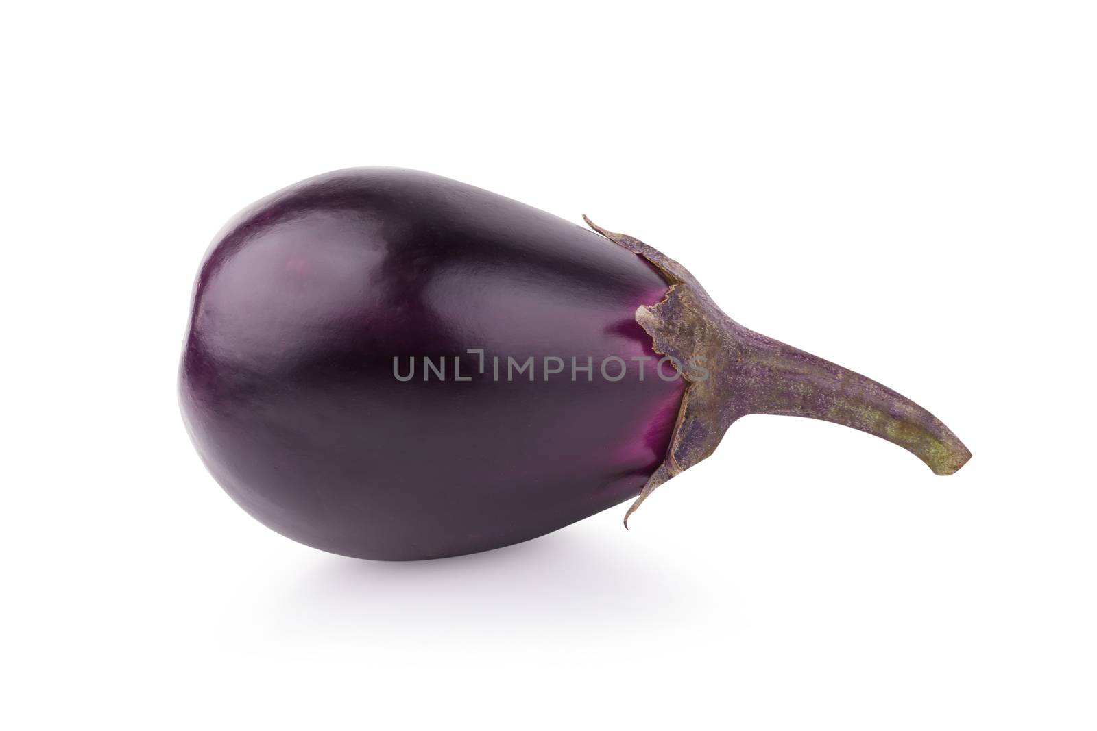 Eggplant or aubergine vegetable isolated on a white background by kaiskynet