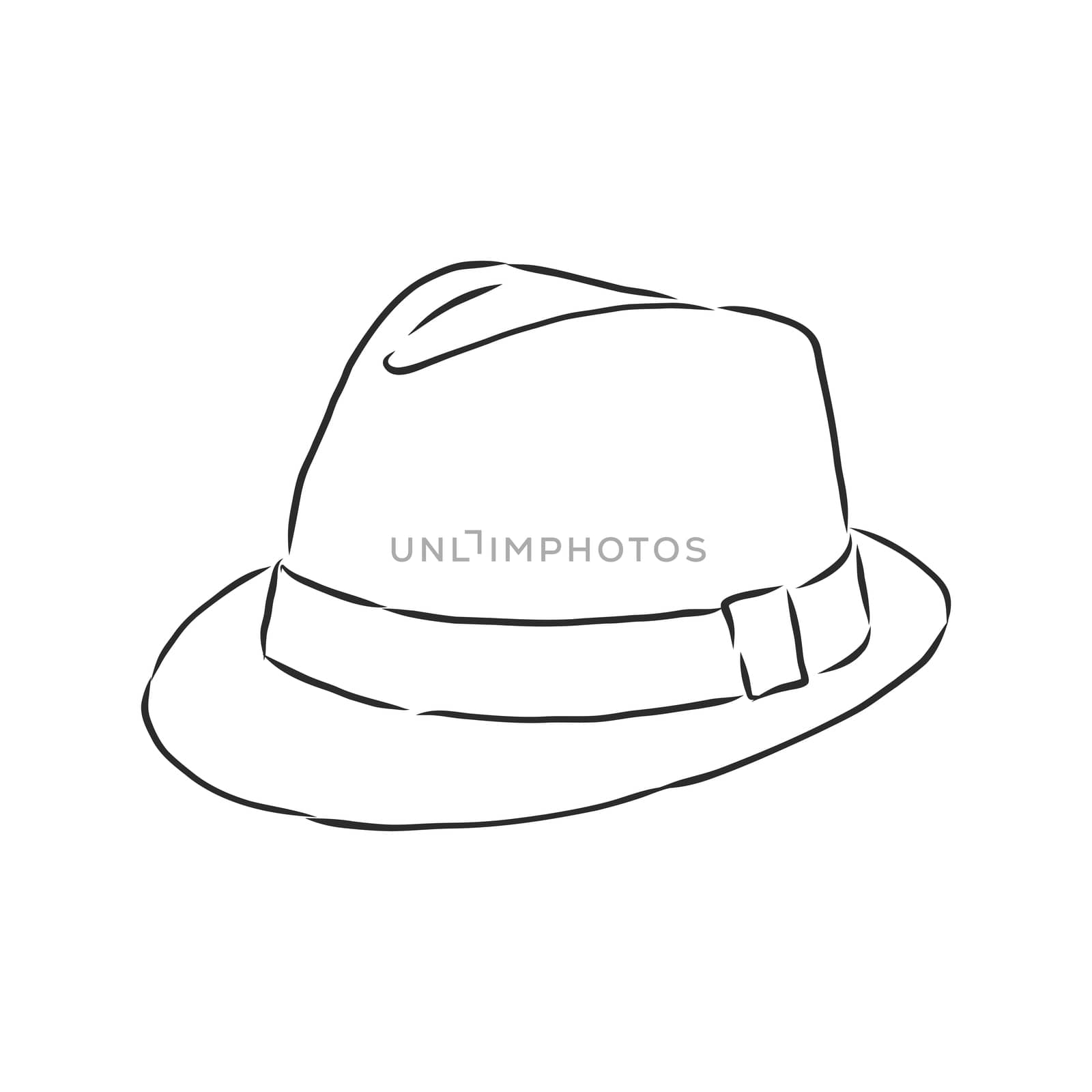 hat vector illustration sketches template. hat, vector sketch illustration by ekaterina