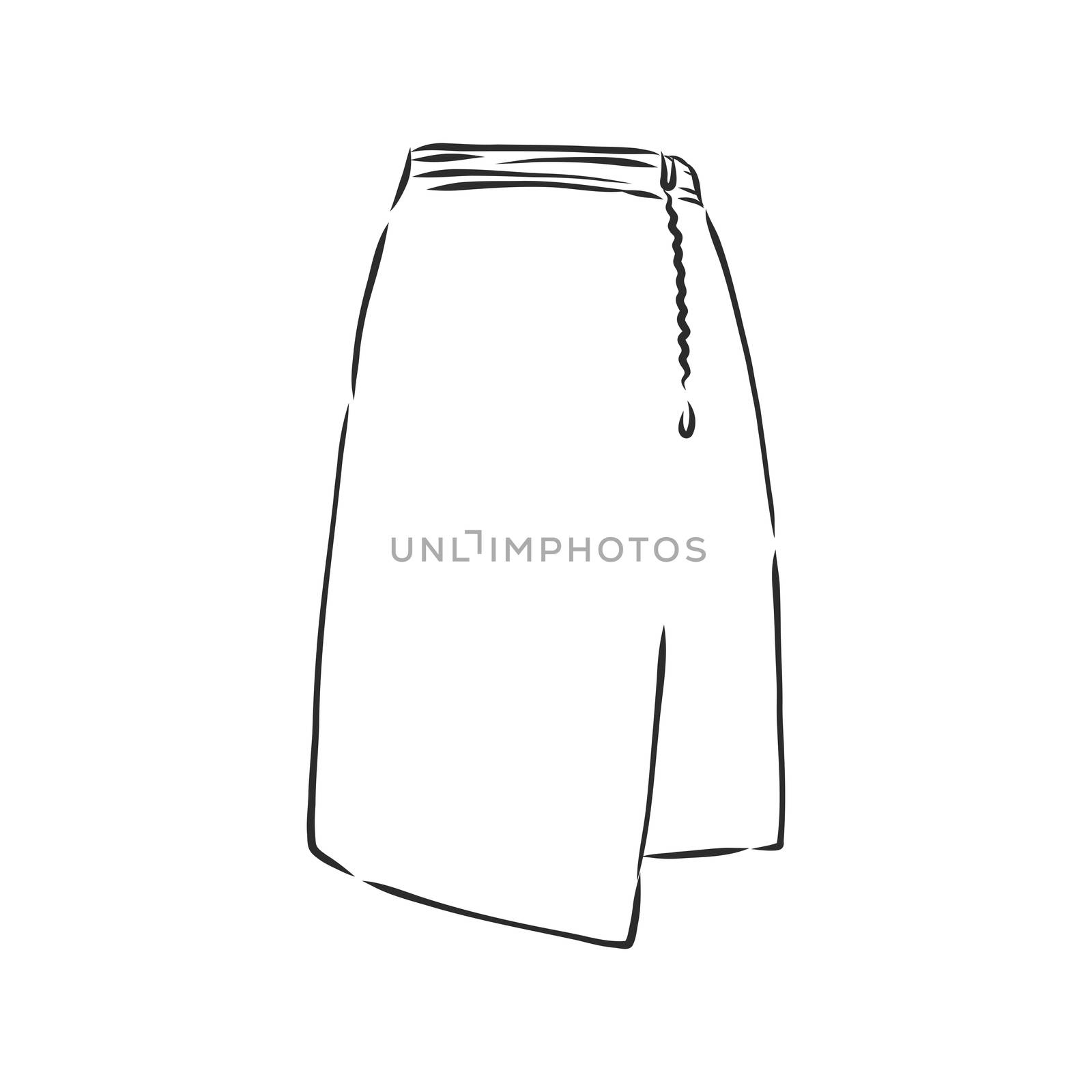 Vector illustration of skirts. Women's clothes, skirt, vector sketch illustration by ekaterina