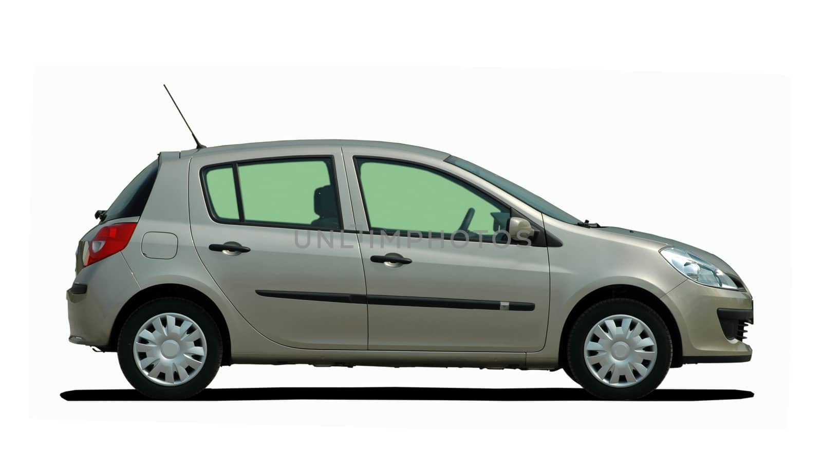 small car on white background