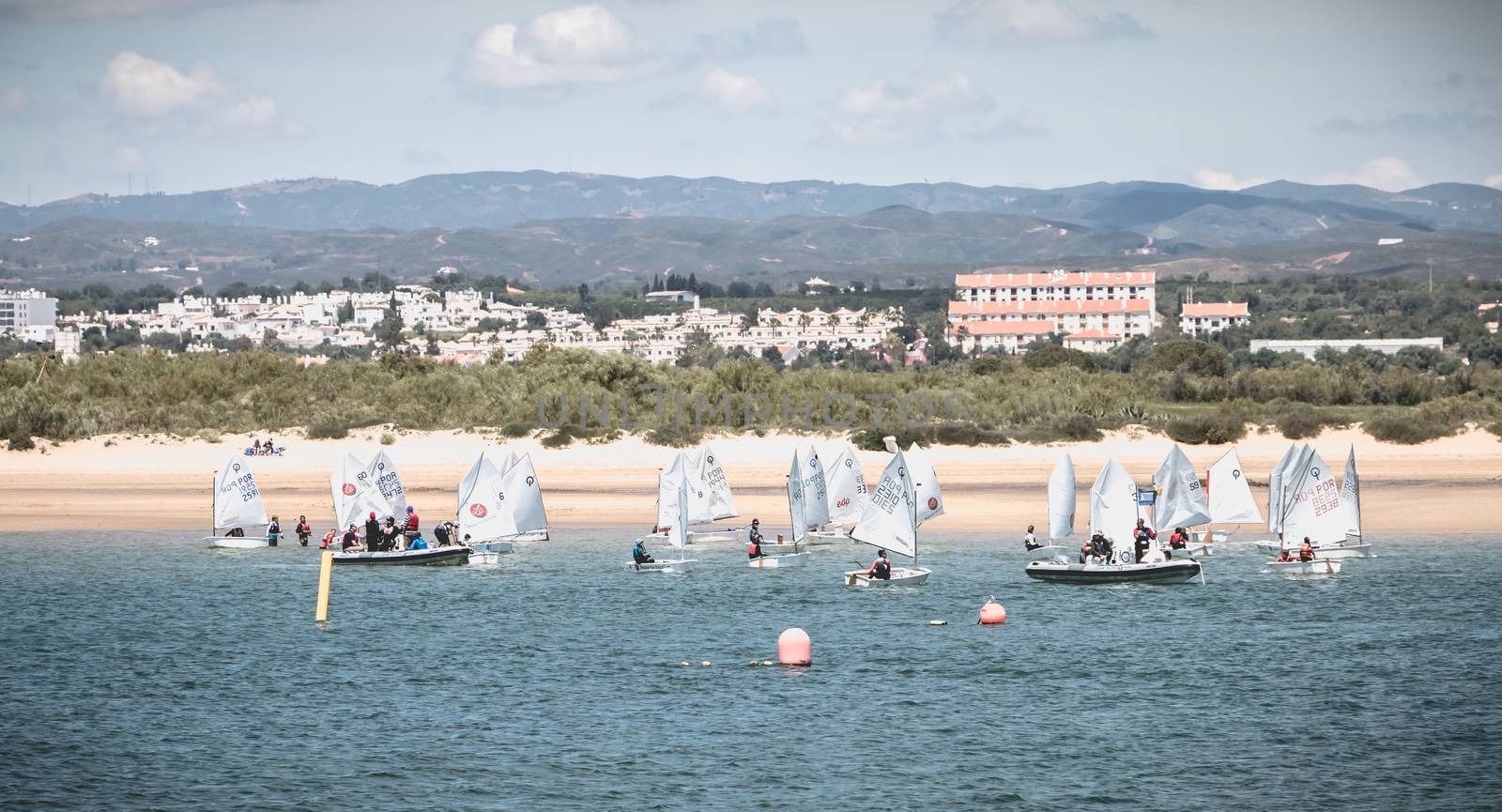 People dressed as sailor taking a boat lesson on the Ria Formosa by AtlanticEUROSTOXX