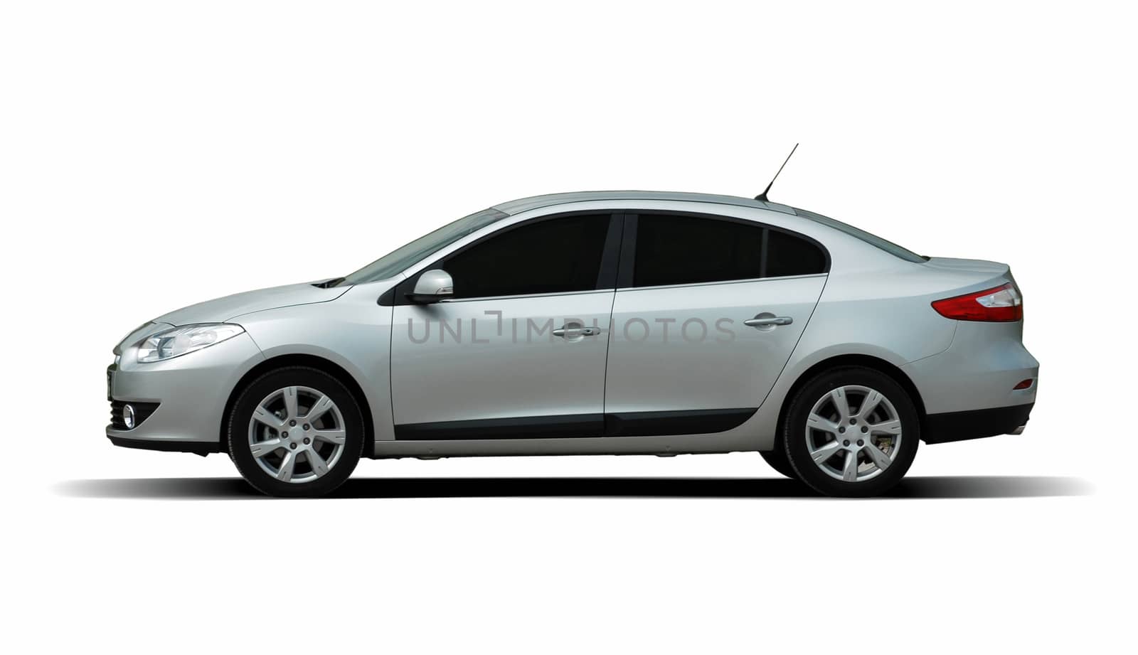 white car on white background
