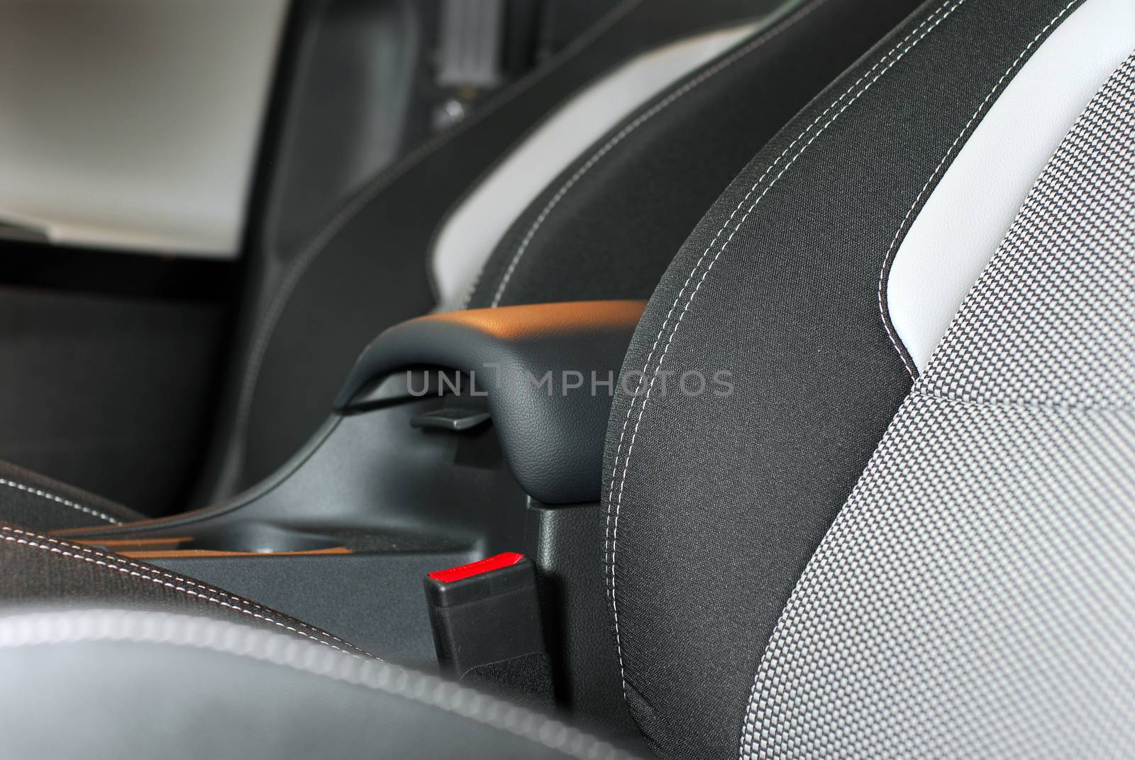 detail in the interior of the modern car