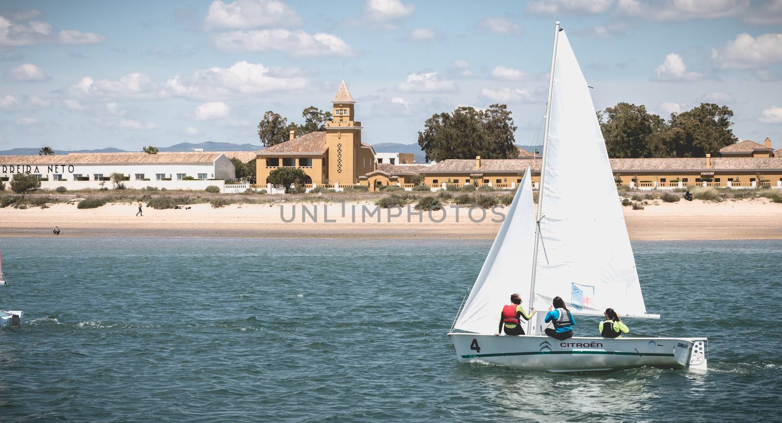 People dressed as sailor taking a boat lesson on the Ria Formosa by AtlanticEUROSTOXX