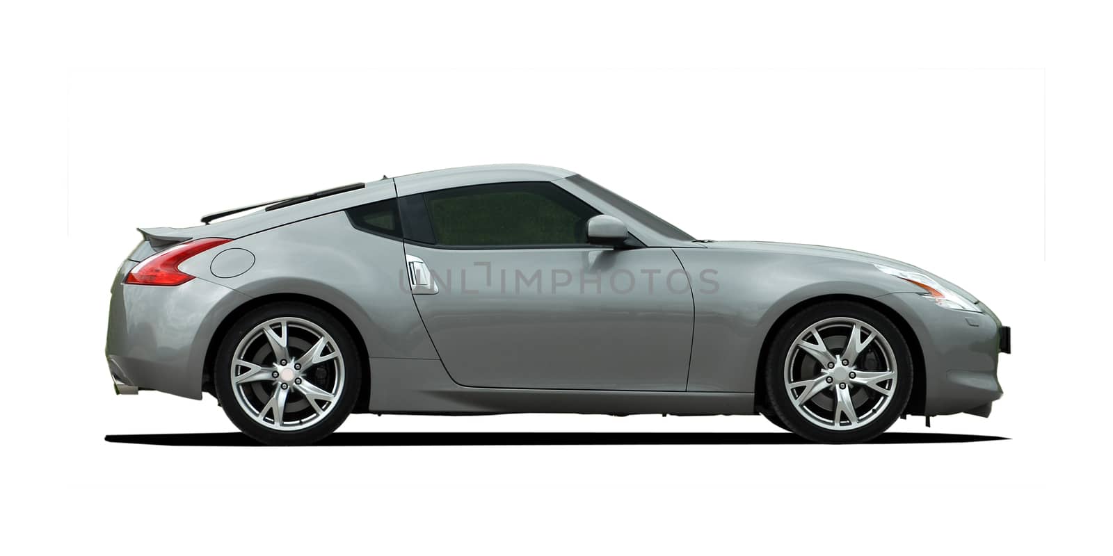 sports coupe on white background