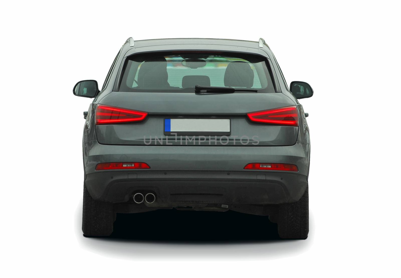 Rear side view of a suv