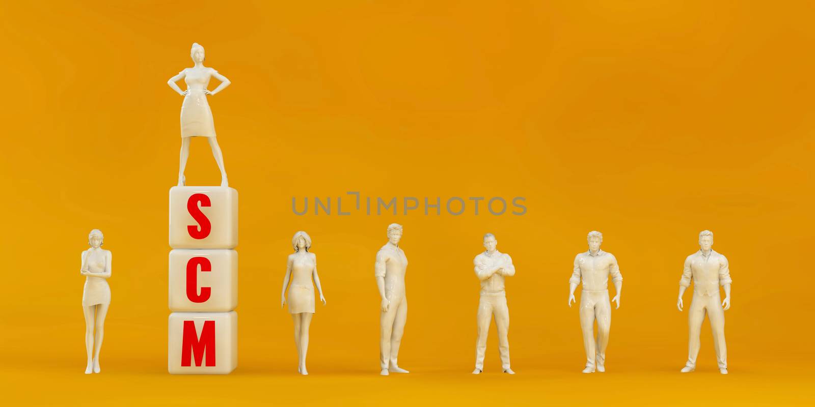 SCM Supply Chain Management Presentation Background in Orange and Red