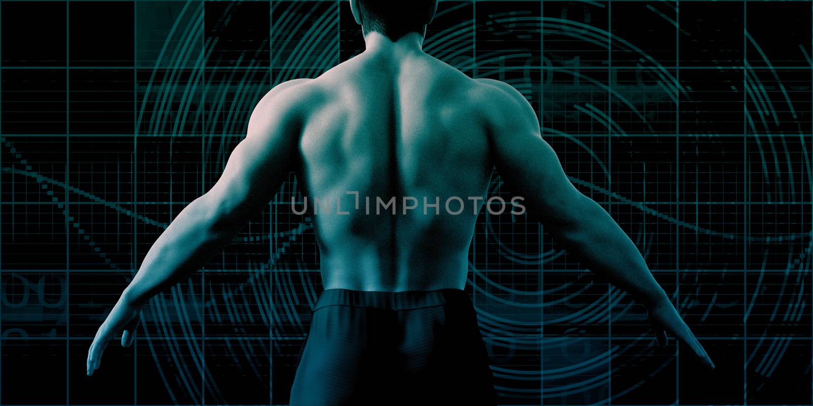 Human Body Presentation Background for Medical Anatomy Art