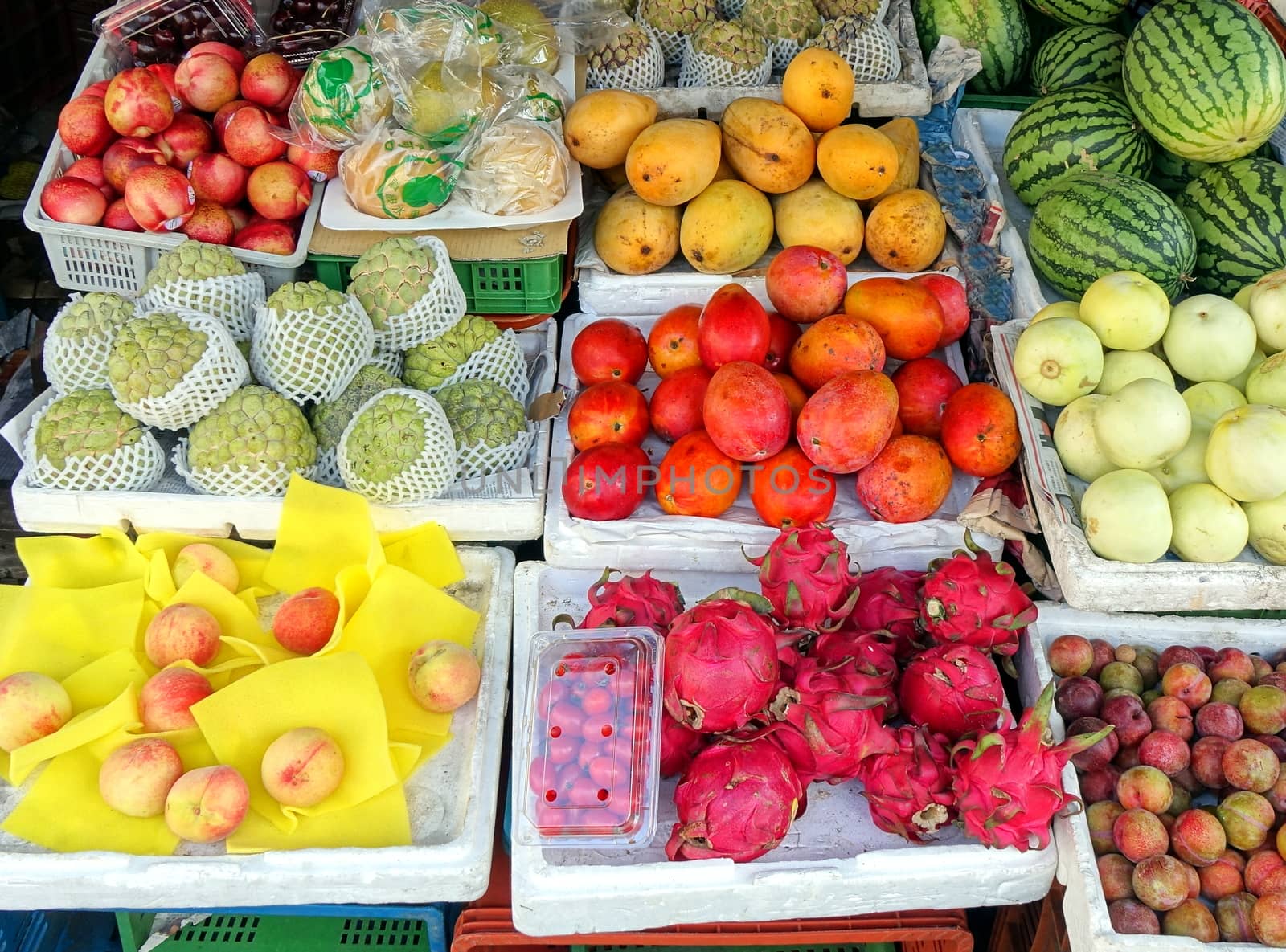 A local neighborhood fruit shop in Taiwan