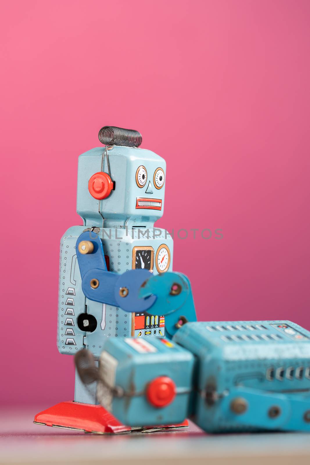 Vintage retro robot tin toy by freedomnaruk